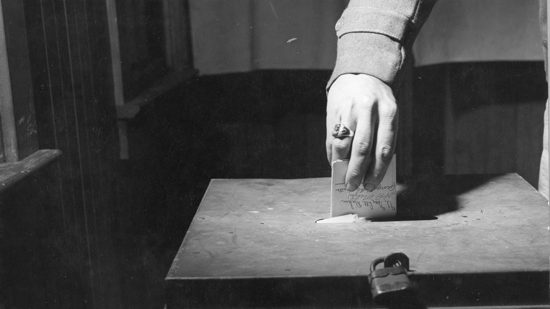 Voting in 1948.