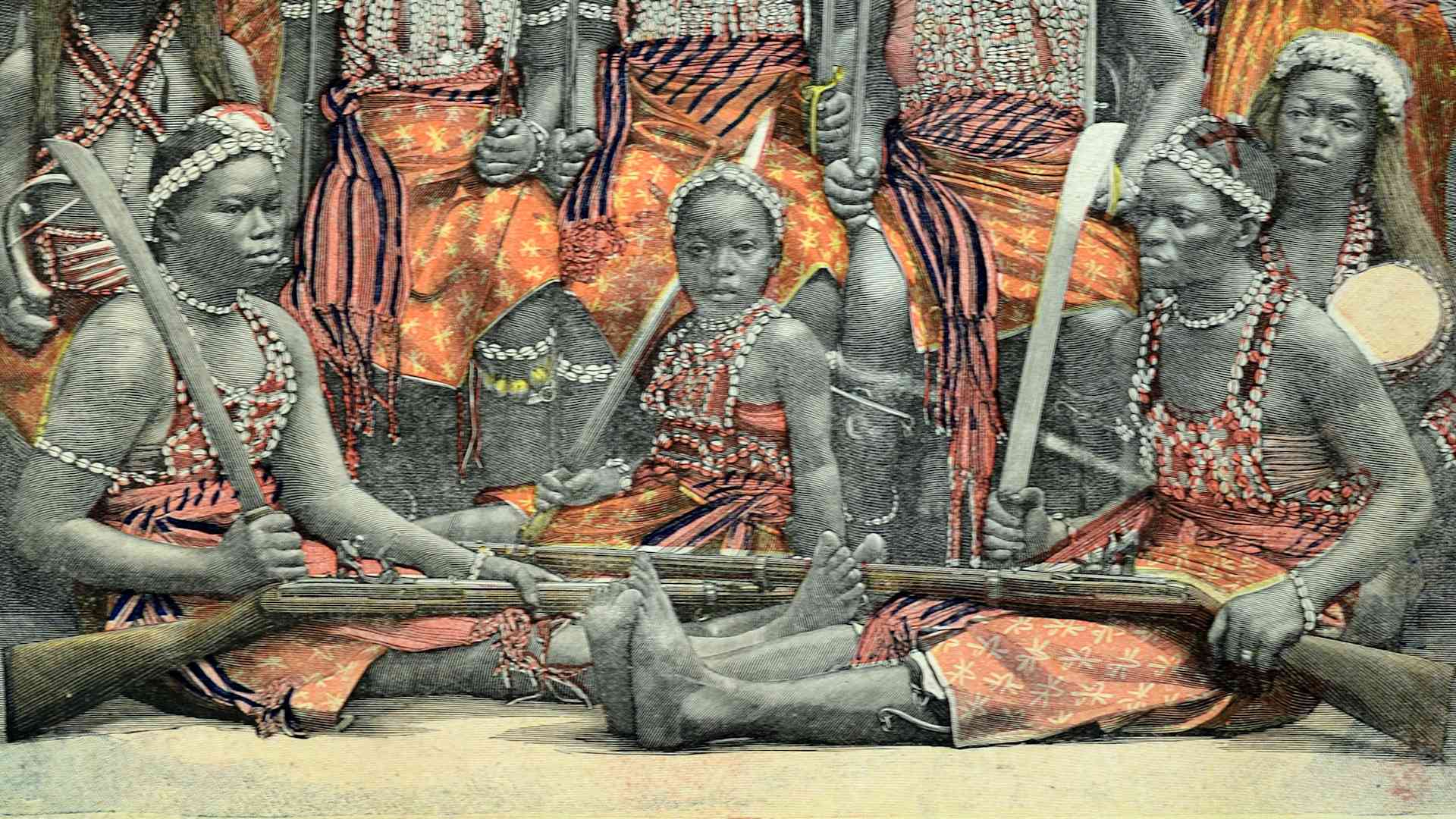 Dahomey Amazons, as depicted in 1897.