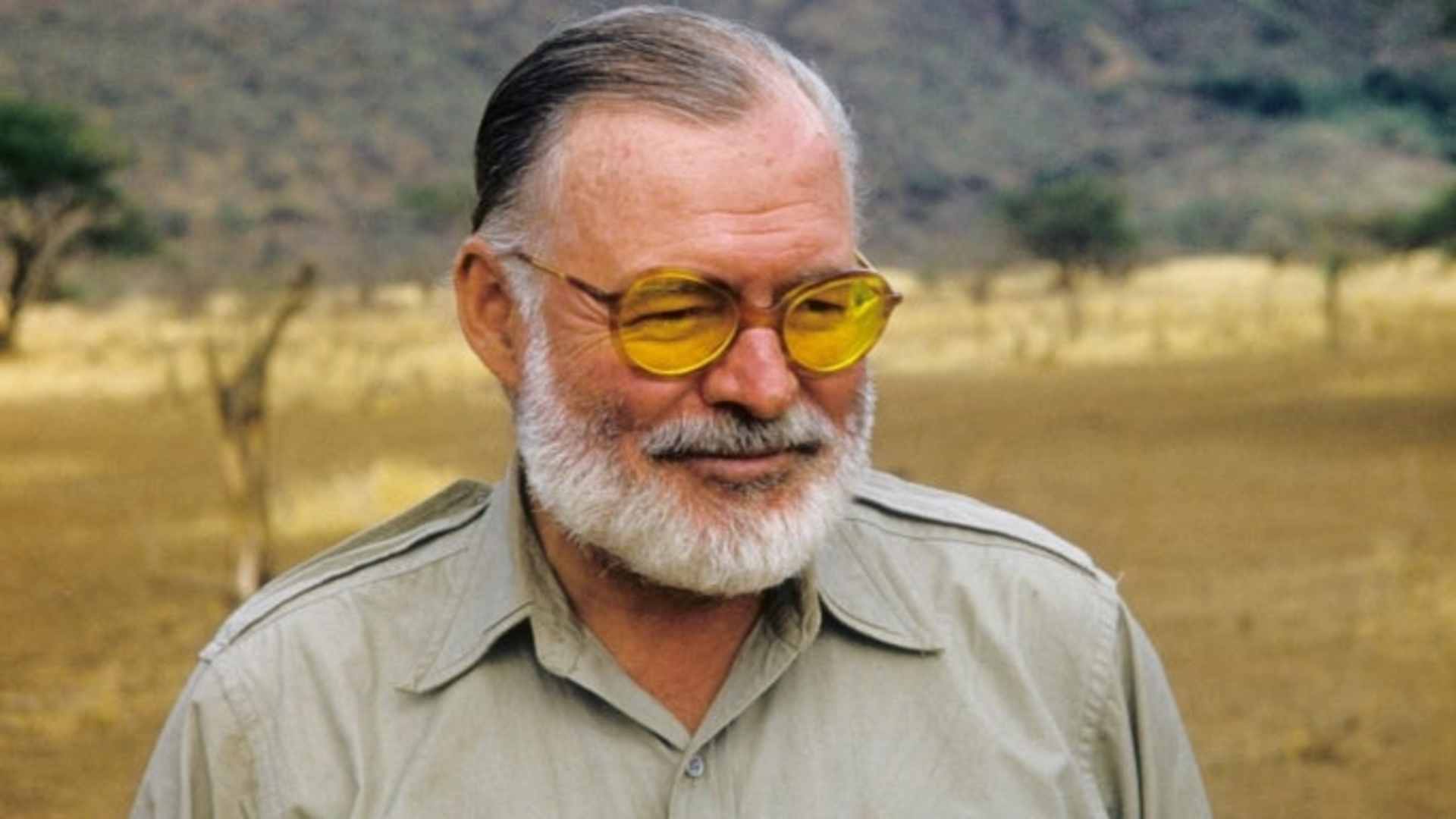 Author Ernest Hemingway poses for a portrait while on a big game hunt in September 1952 in Kenya.