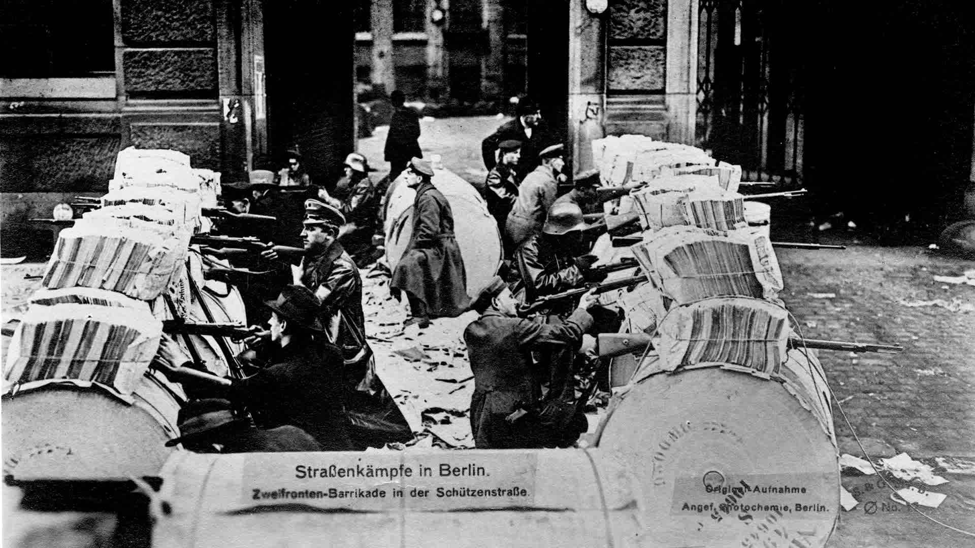 German (November) Revolution in Berlin, Germany, 1918.