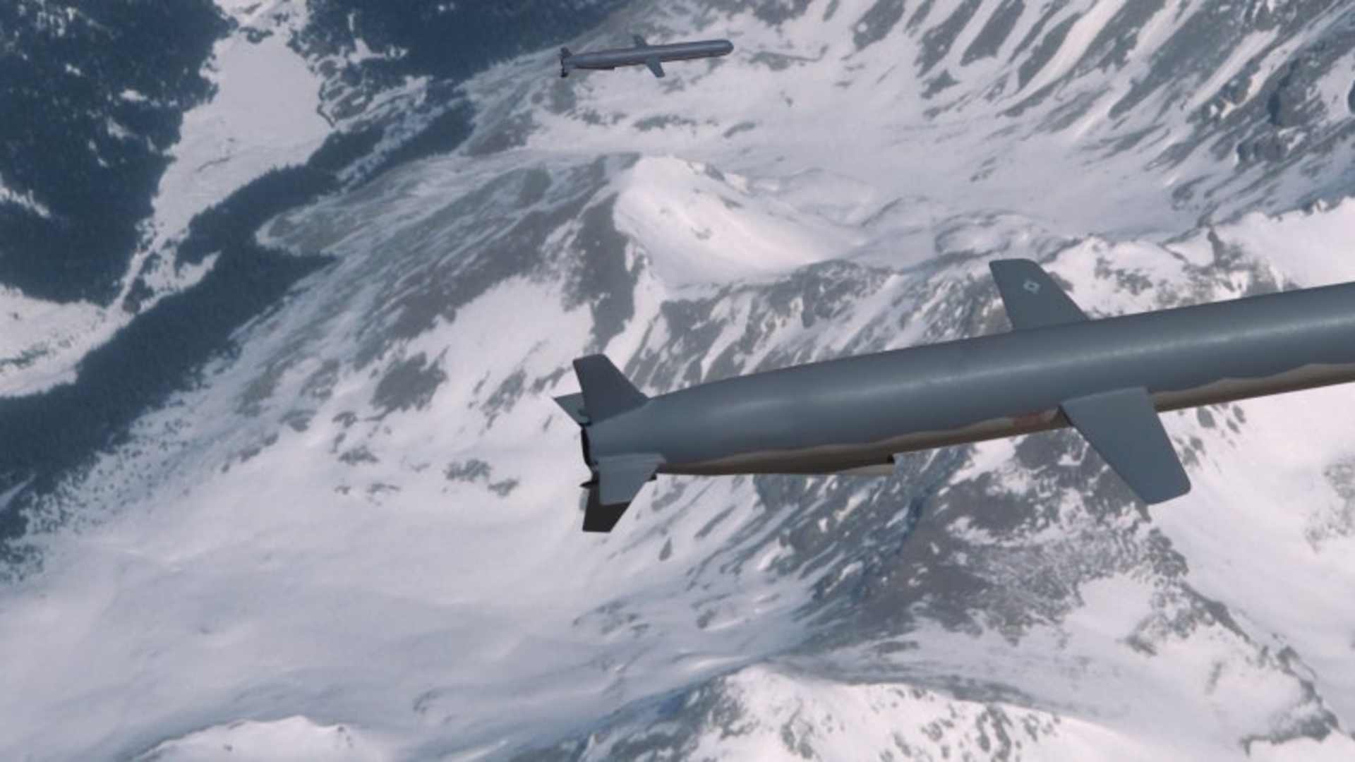 Two U.S. Navy BGM-109 Tomahawk Cruise Missiles