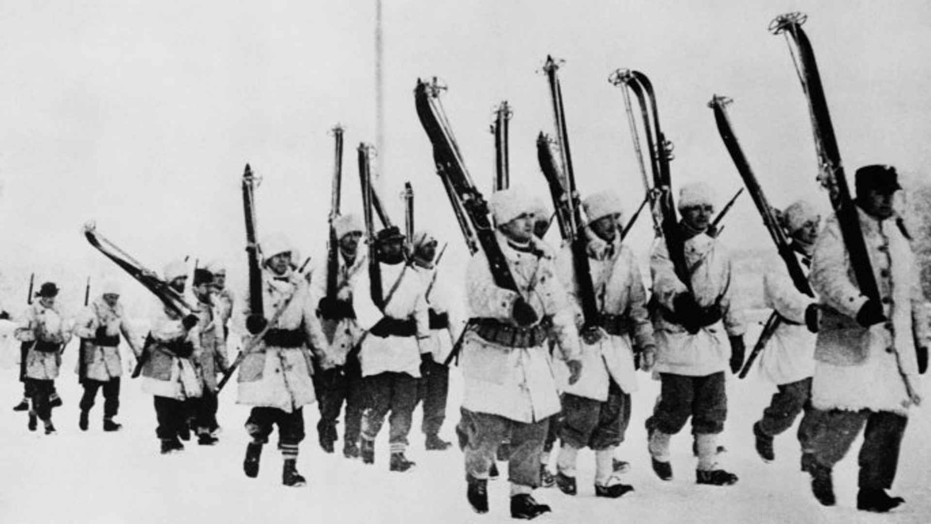 U.S. and Swedish volunteers in service to Finland move to the Russian front.