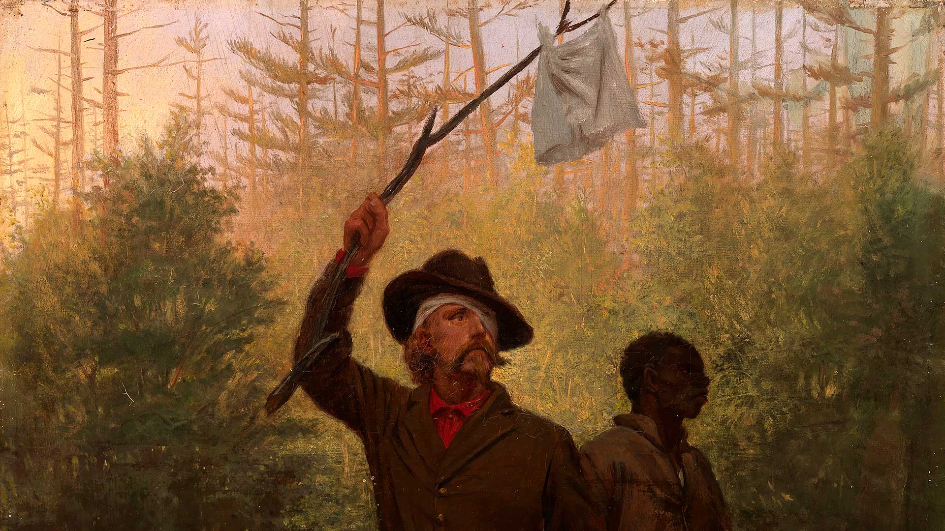 Surrender of a Confederate Soldier, 1873. Artist Julian Scott.
