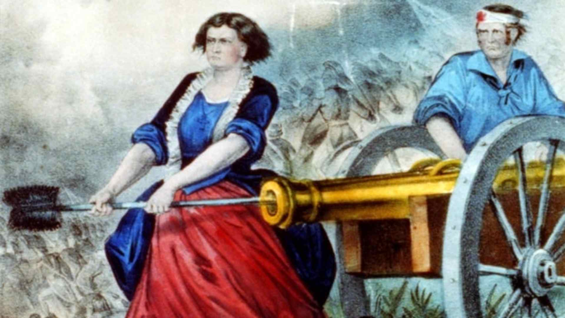 Molly Pitcher, the heroine of Monmouth. (Credit: Public Domain)