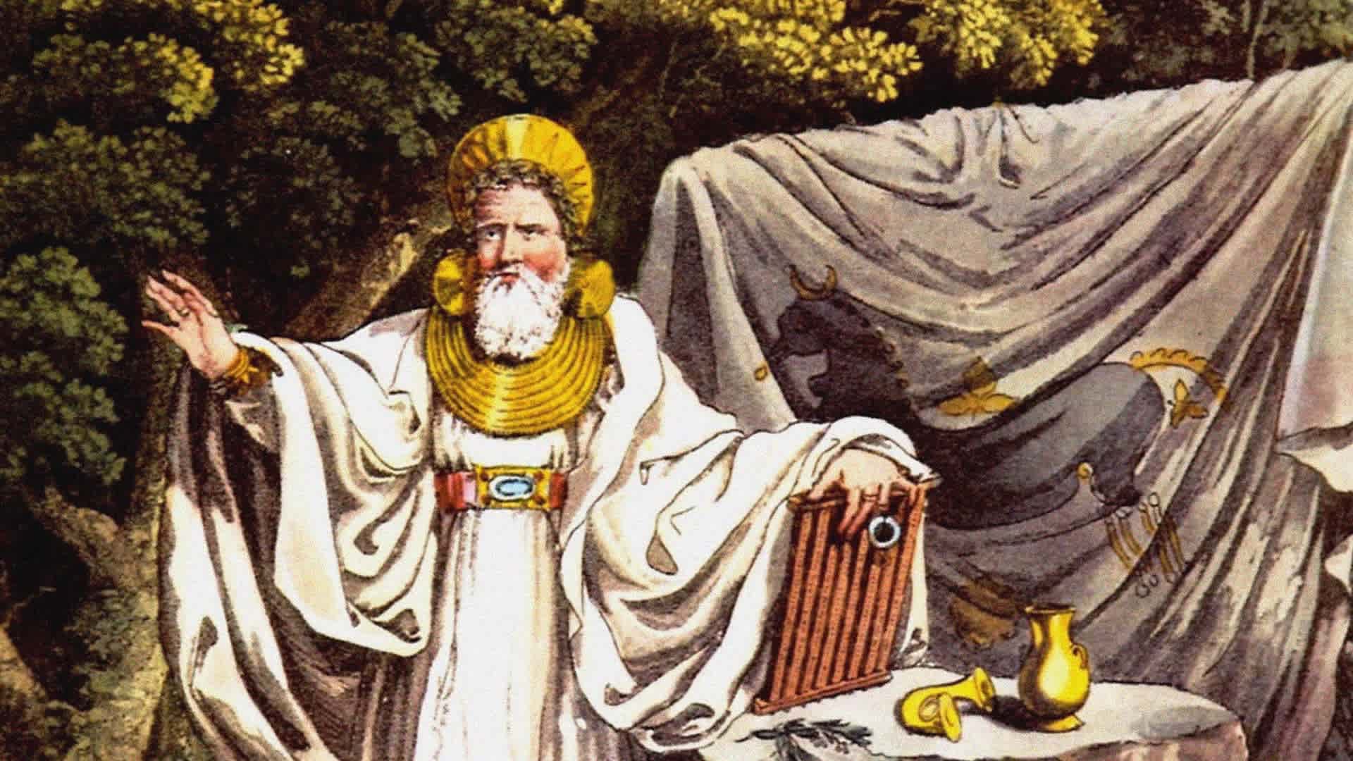 Arch-Druid in his full Judicial Costume (From The Costume of the Original Inhabitants of the Britis Artist: Smith, Charles Hamilton (1776-1859)Arch-Druid in his full Judicial Costume (From The Costume of the Original Inhabitants of the British Islands by Meyrick and Sm, 1815. Private Collection. Artist : Smith, Charles Hamilton (1776-1859). (Photo by Fine Art Images/Heritage Images/Getty Images)