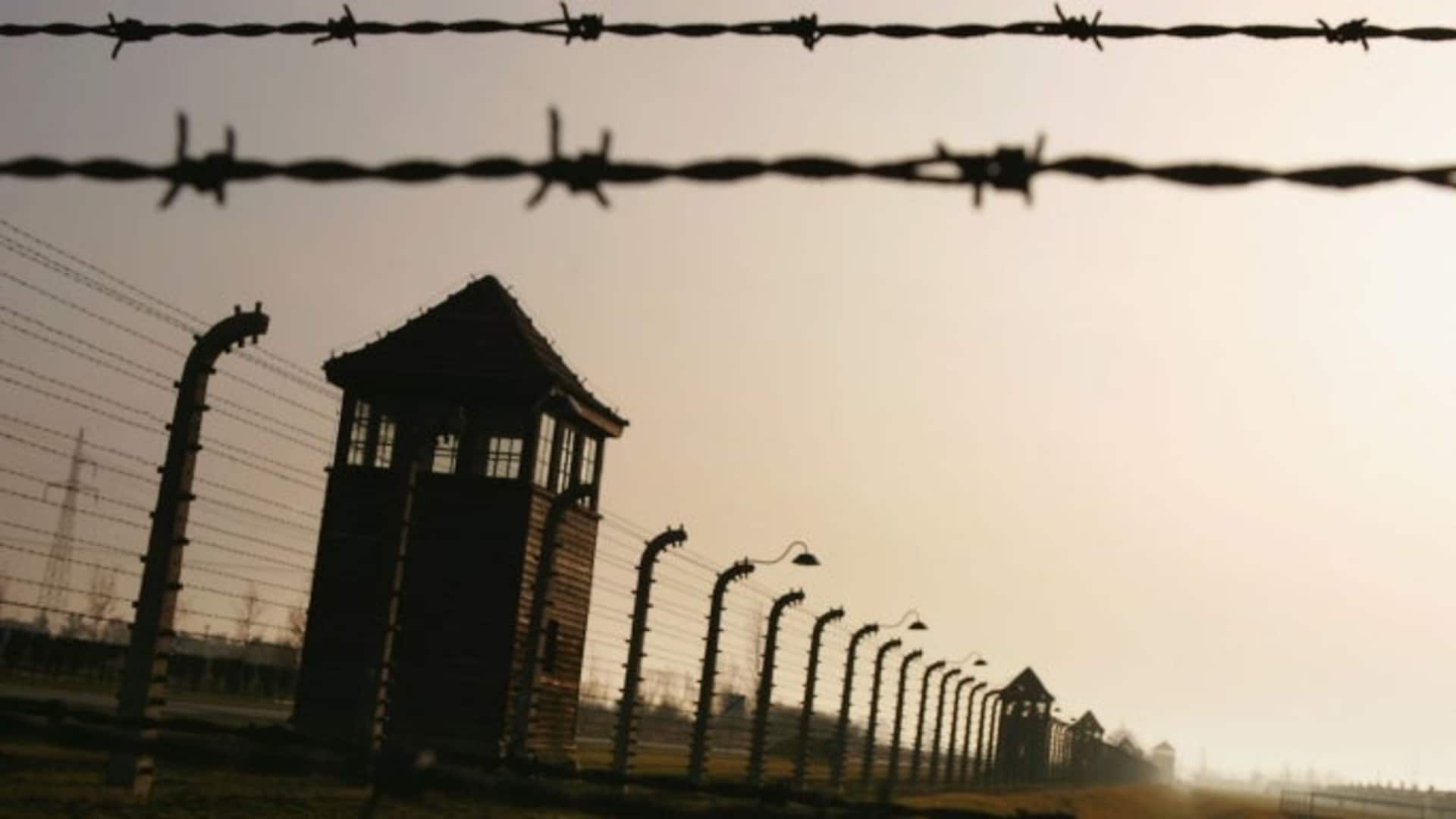 Auschwitz, in the village of Brzezinka, Poland, built in 1942 during the Holocaust. (Credit: Scott Barbour/Getty Images)