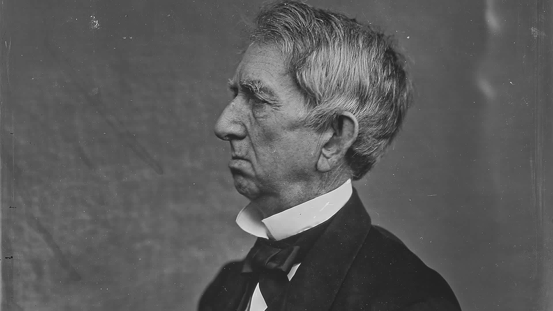 Portrait of former U.S. Secretary of State William H. Seward seated in profile, 1863. 
