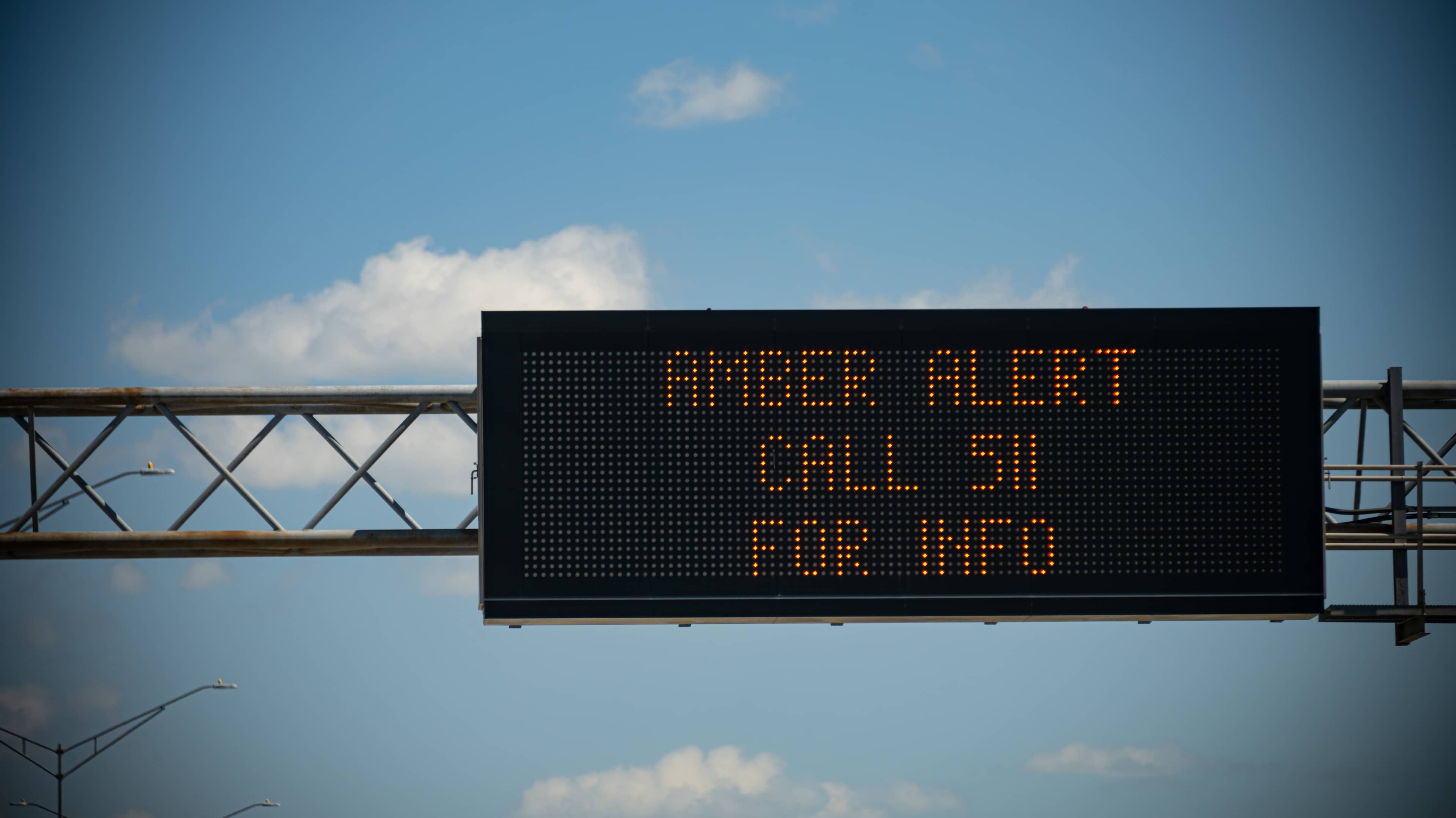 "Amber Alert" Highway Sign