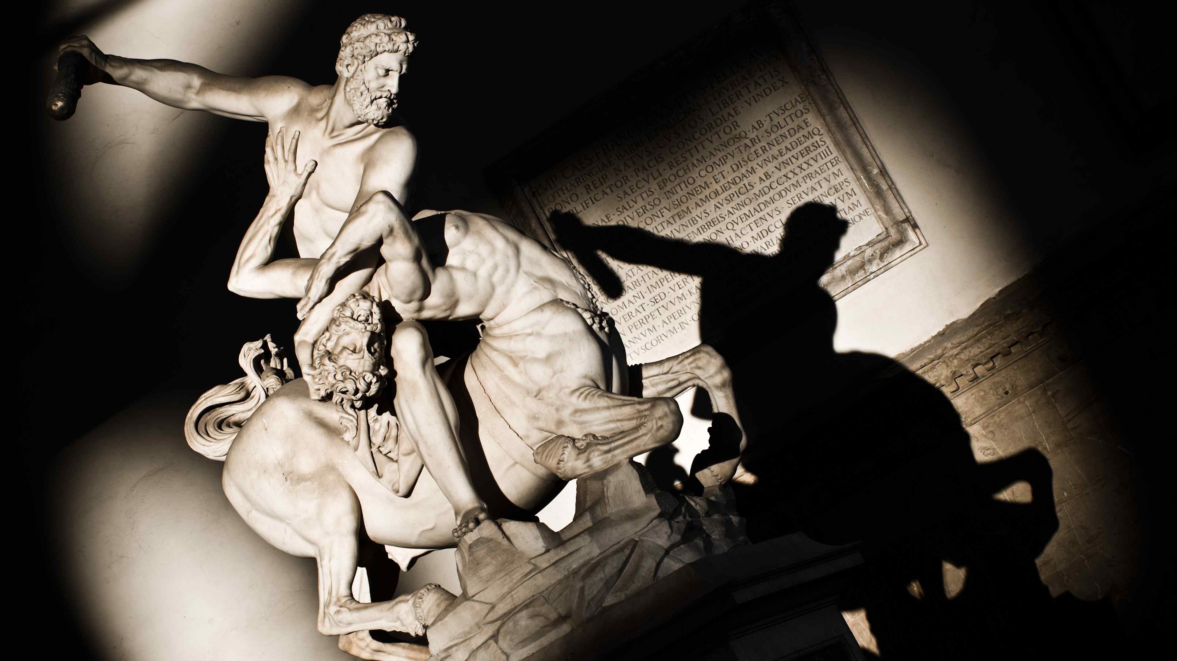 Hercules fighting with centaur Nessus