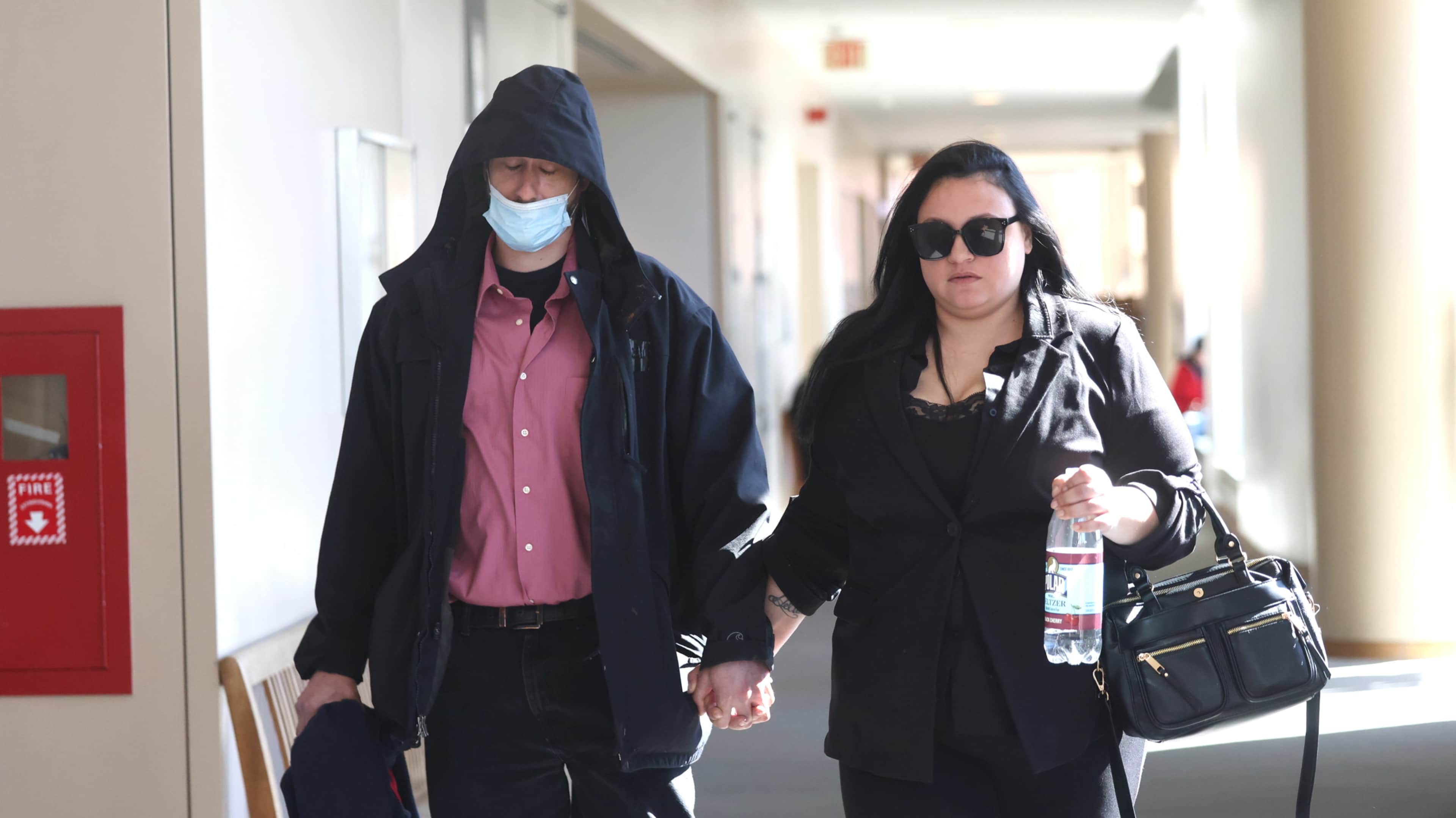 Co-defendants Jeffrey Mackey and Alexis Nieves arrive at Long Island courthouse