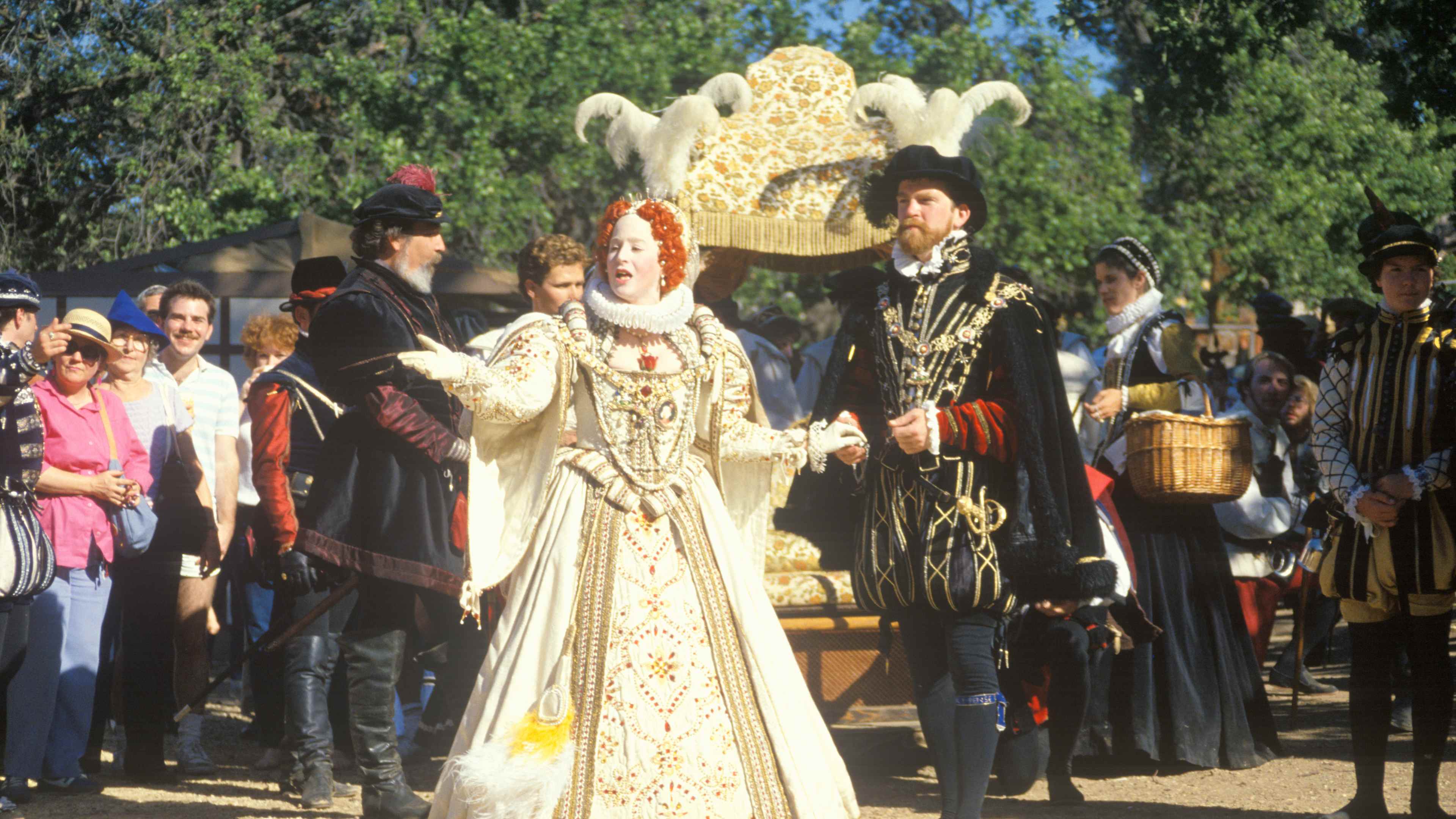 Actress Dressed as Virgin Queen Elizabeth at The Renaissance Faire, Agoura, California