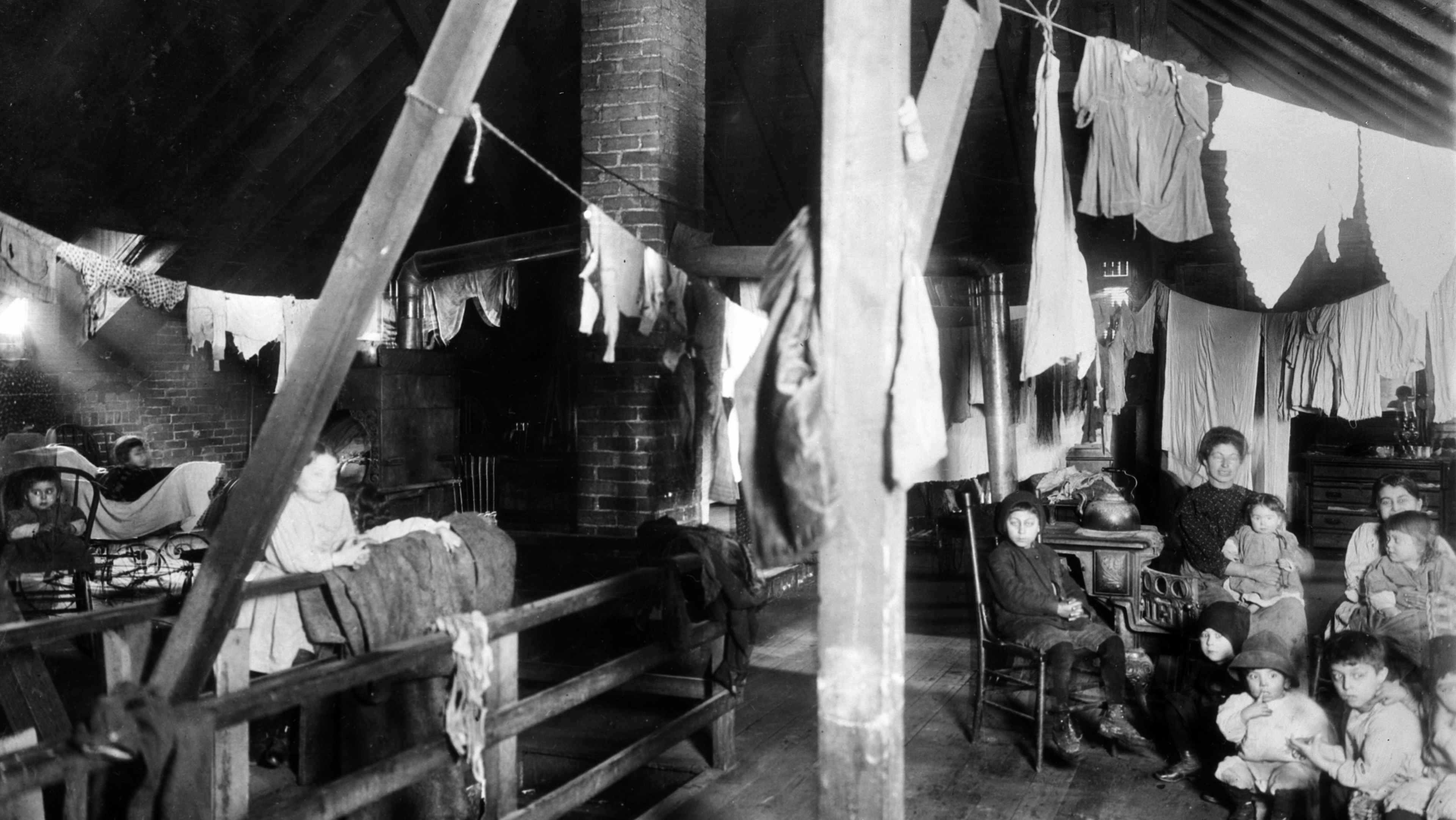 Family Living In An Attic