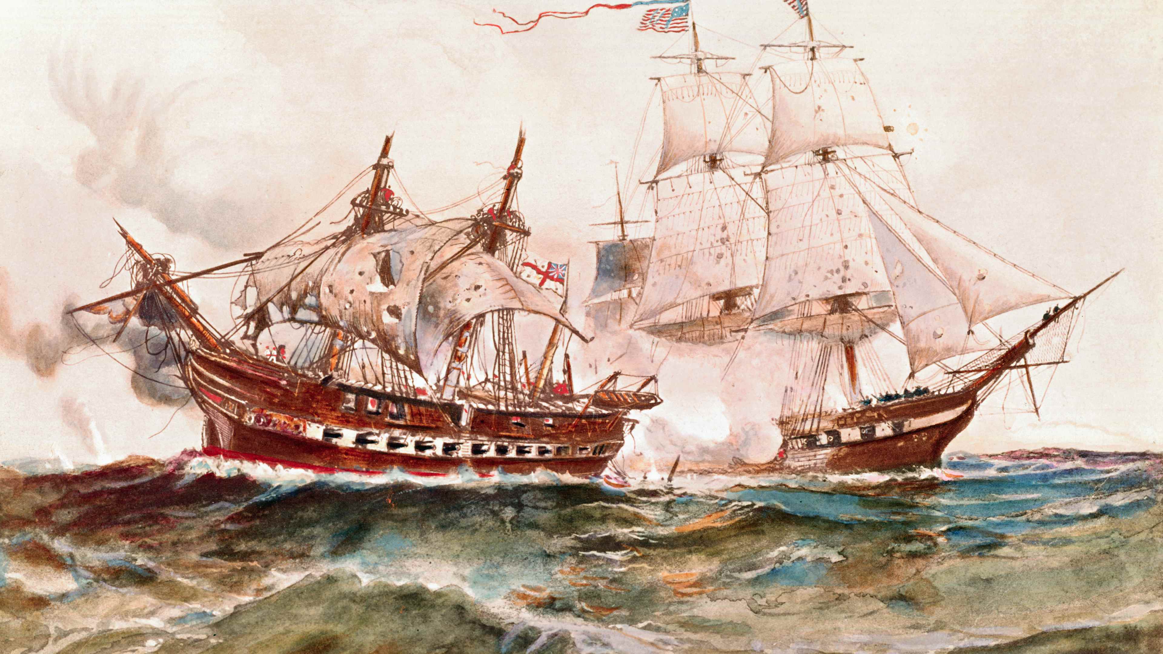 Military Vessels on the Ocean