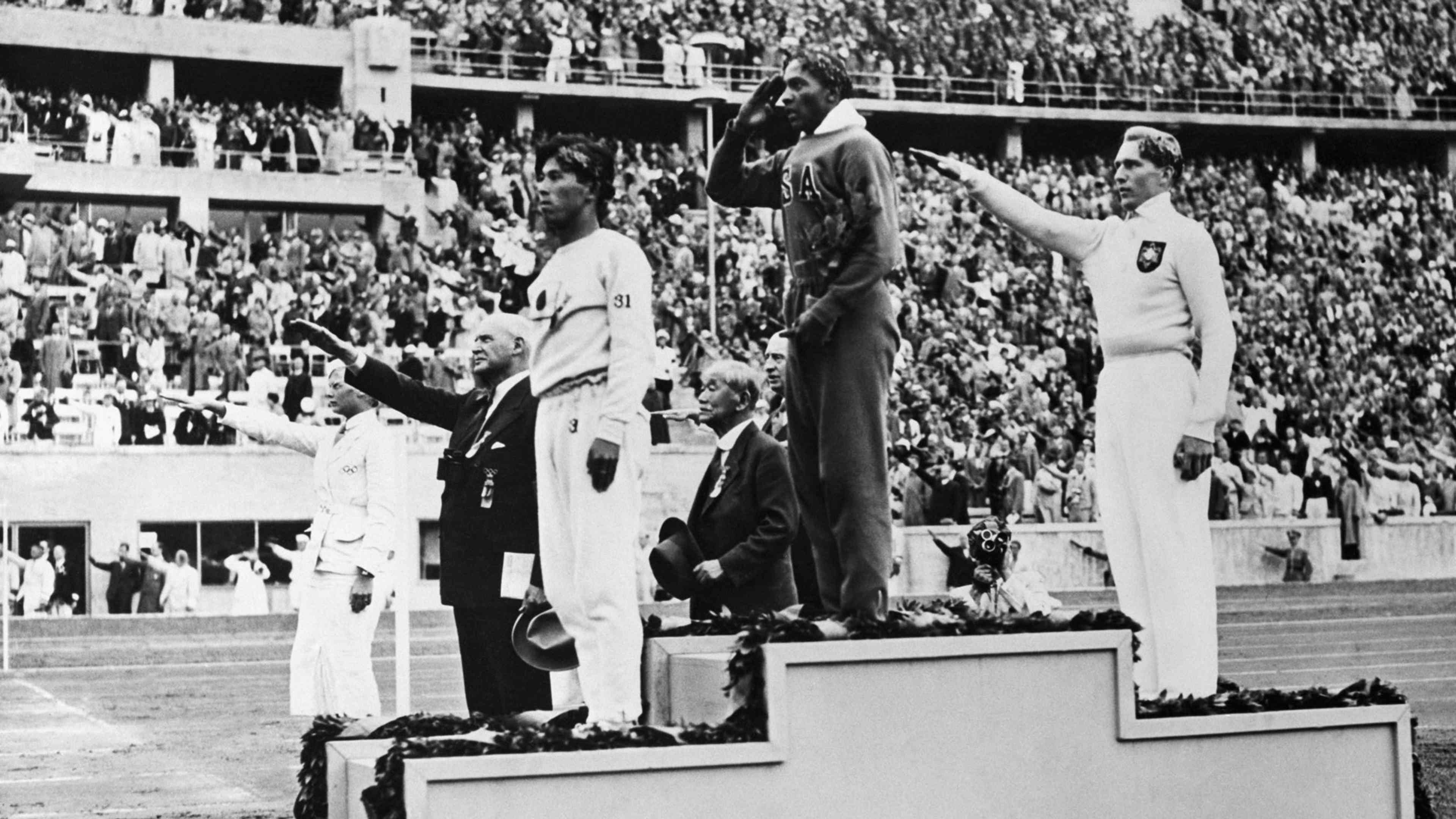 Gold medalist Jesse Owens, 1936 Olympics
