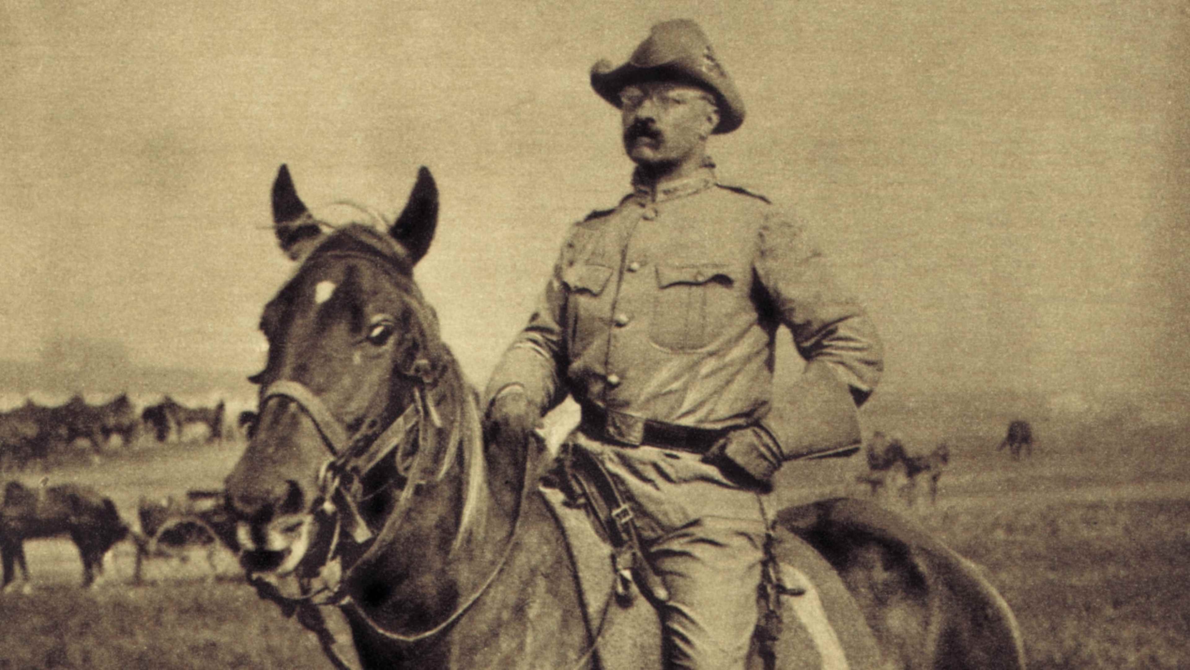 Colonel Theodore Roosevelt of the Rough Riders, 1898.