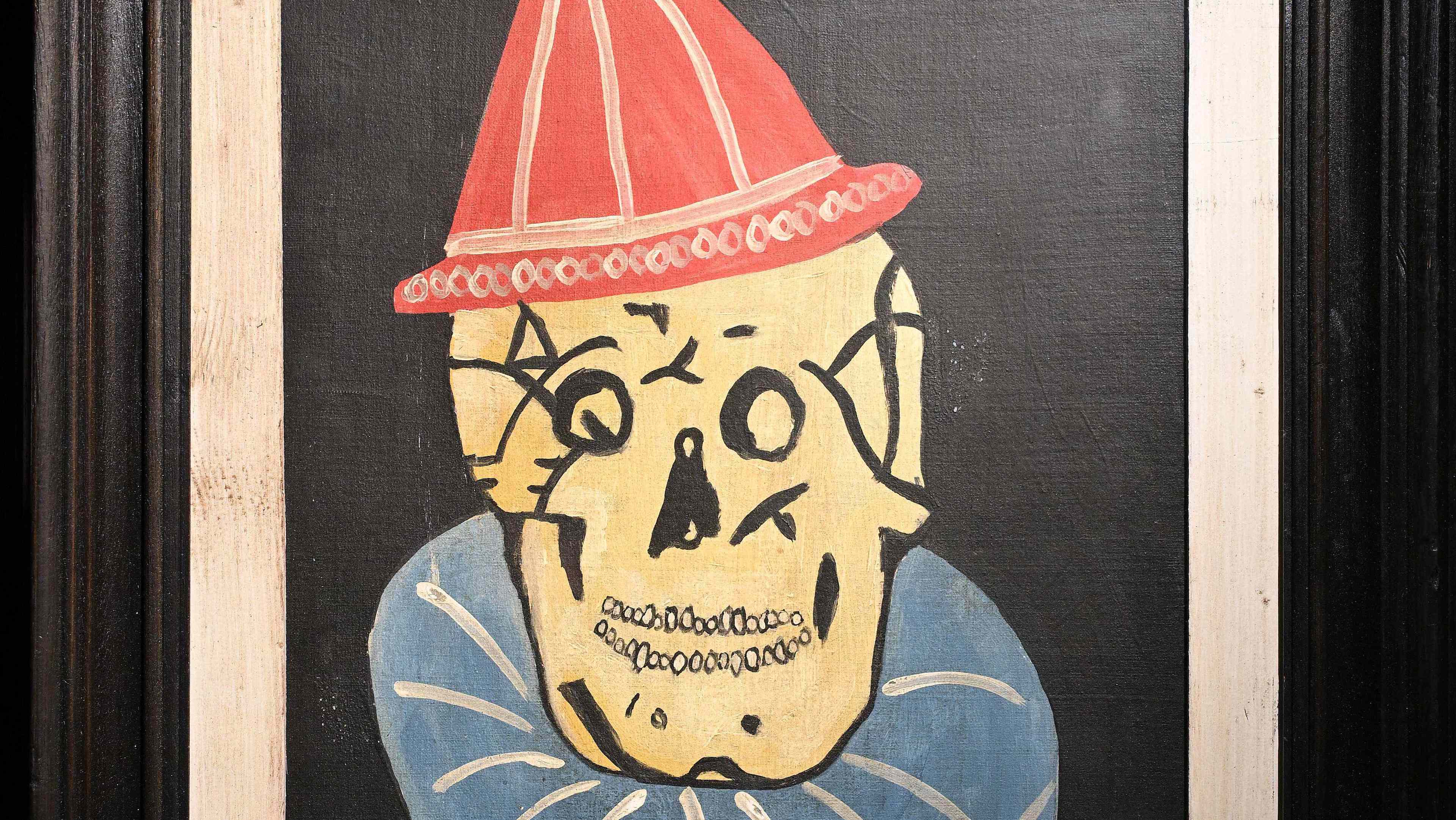 Original painting Skull Clown by serial killer John Wayne Gacy