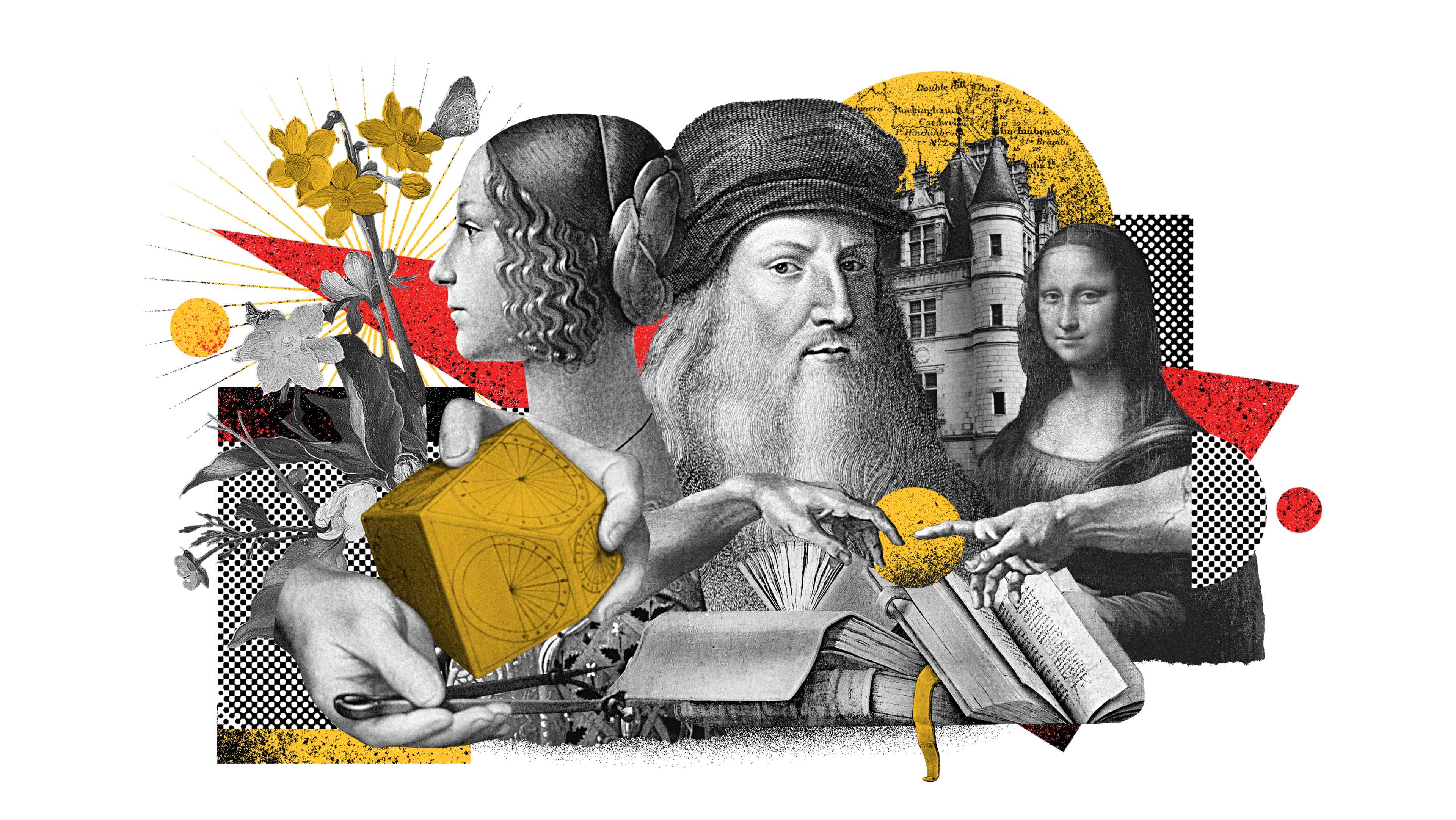 Graphic collage of Renaissance figures for History.com
