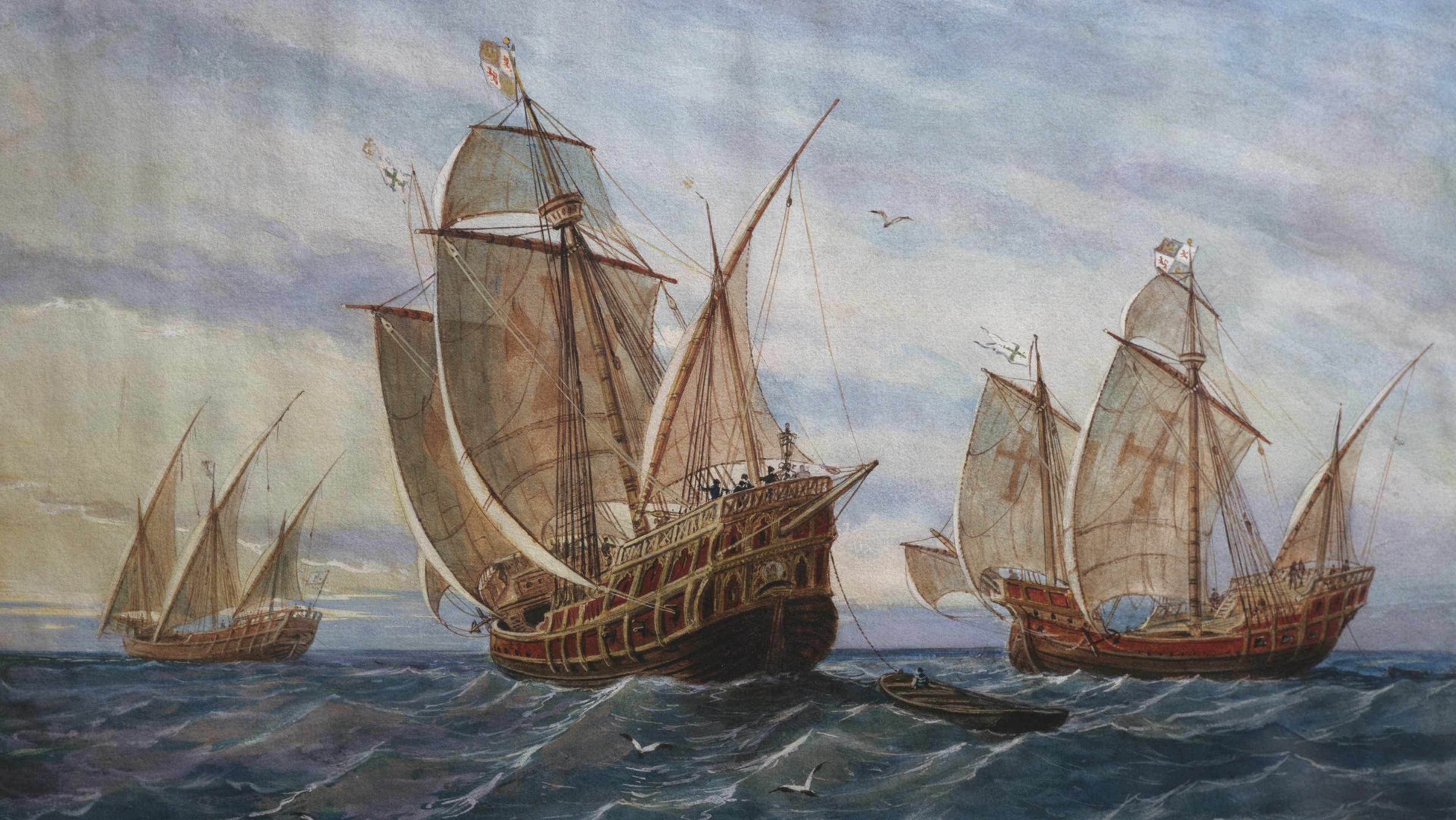 Columbus fleet: Nina, Pinta and Santa Maria