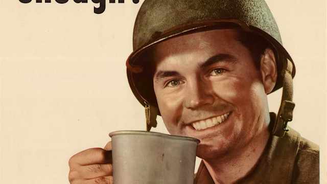 Coffee rationing poster from World War II.