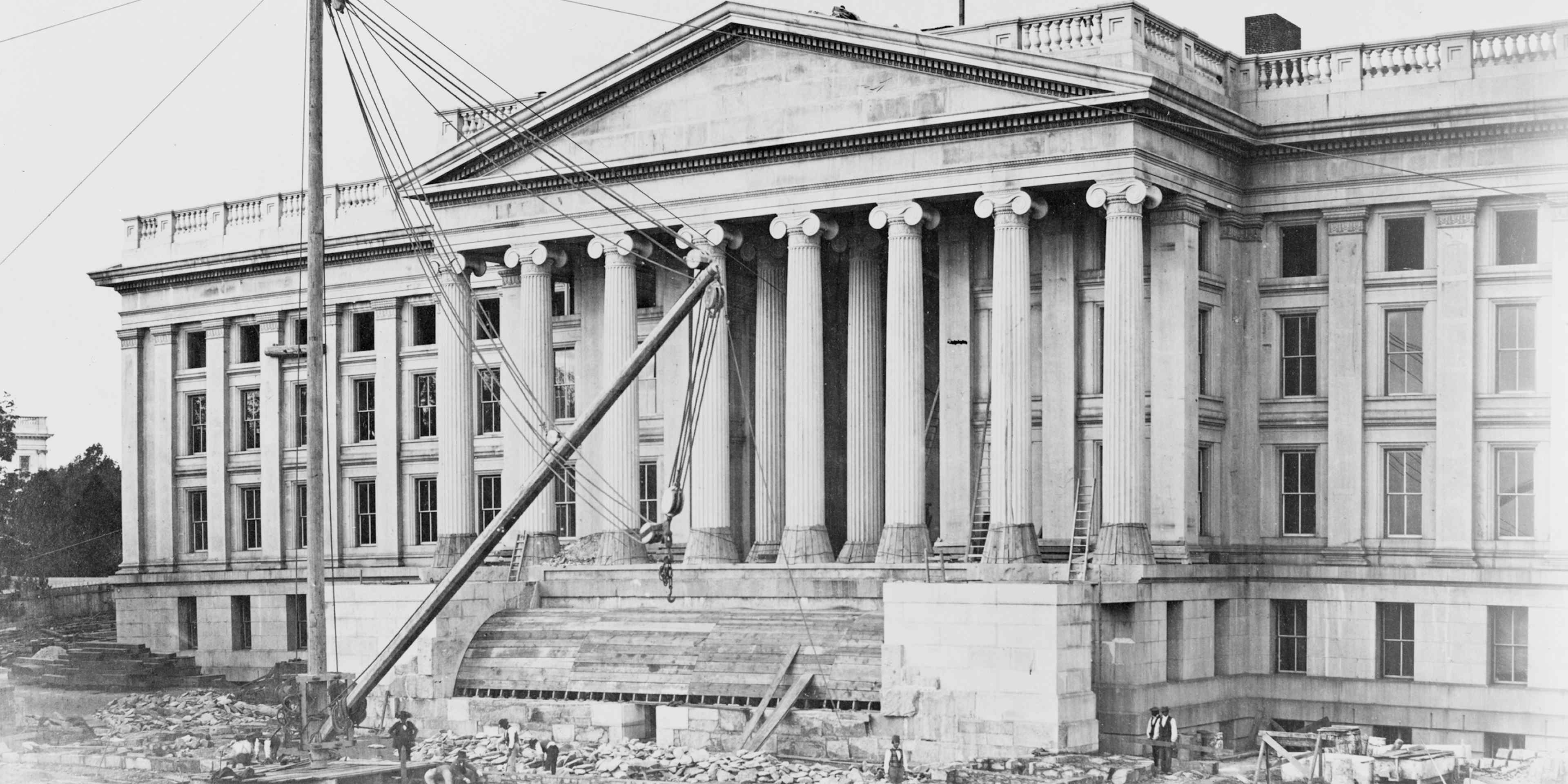 Construction Of The US Treasury Building