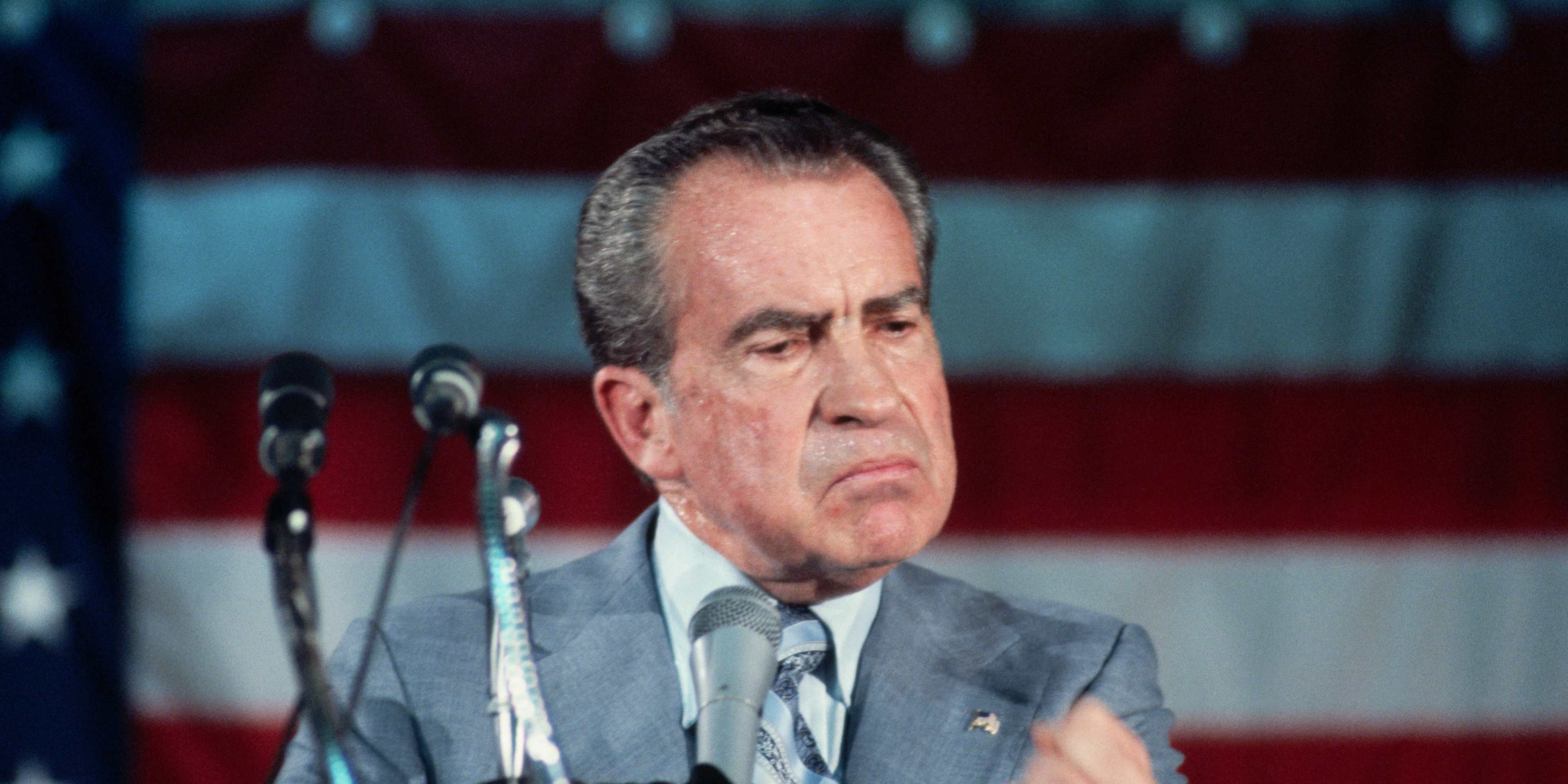 Richard Nixon Giving a Speech