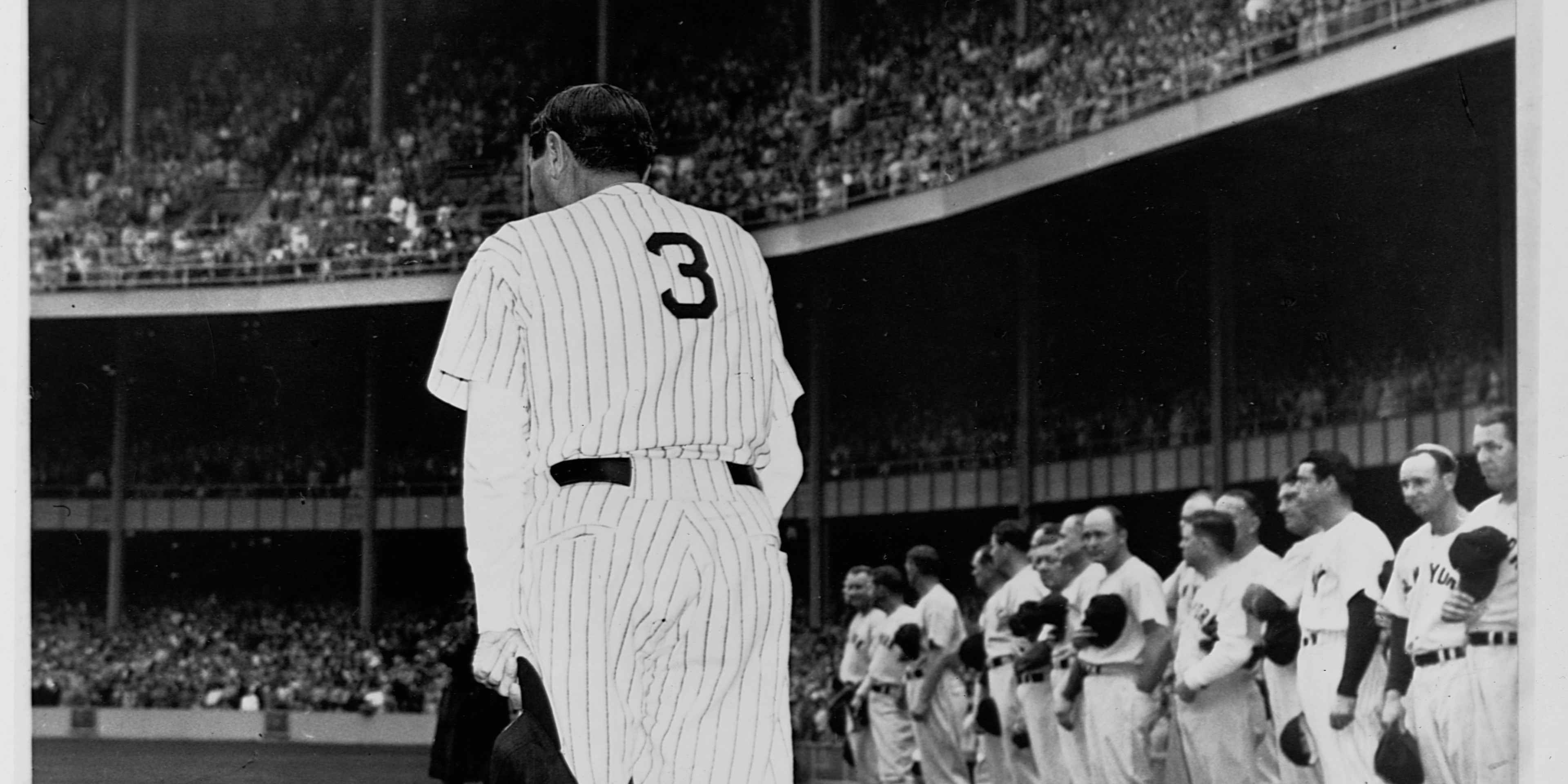 Babe Ruth at Number-Retiring Ceremony