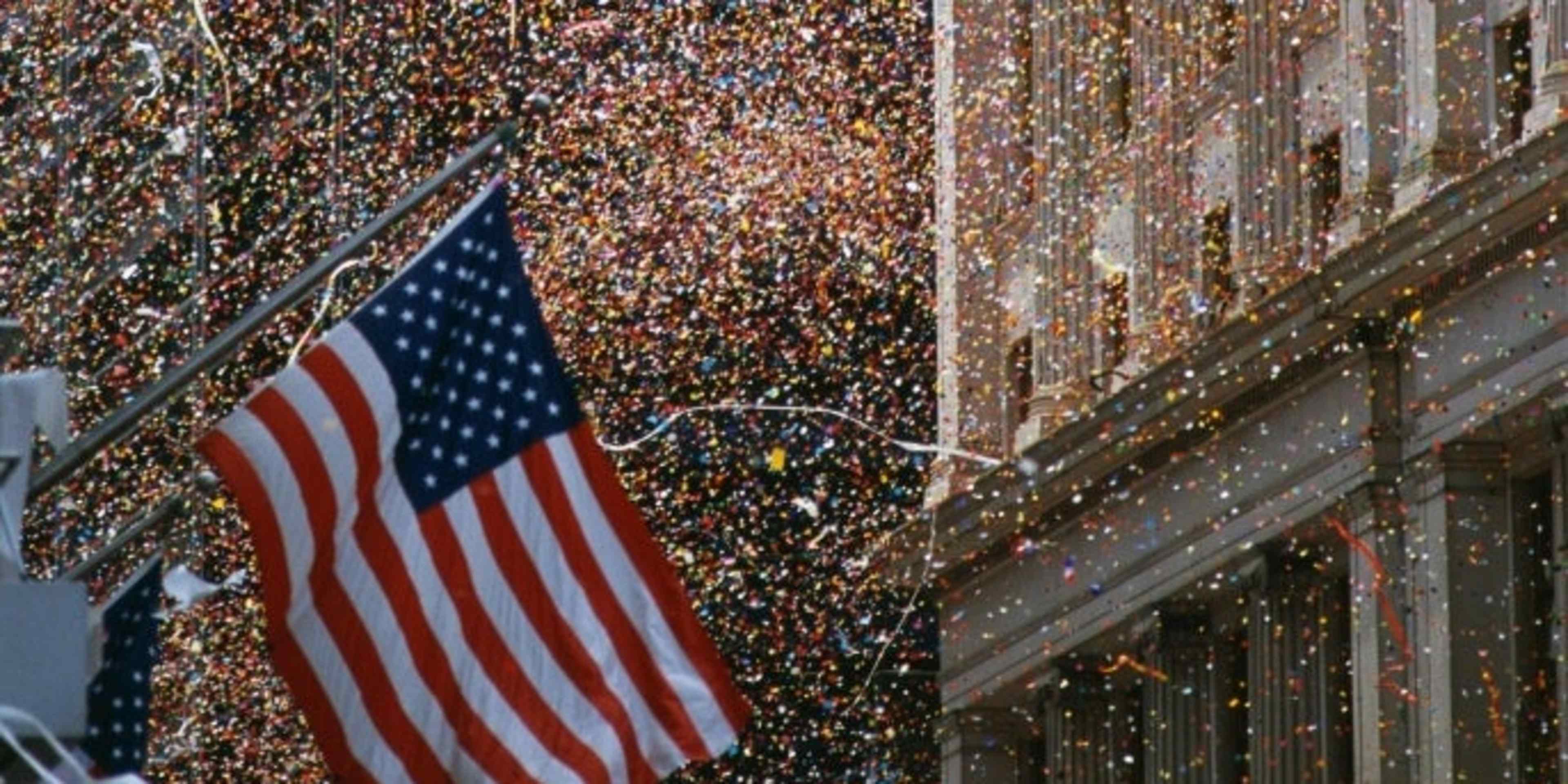 The ticker-tape parade celebrating the end of Operation Desert Storm.