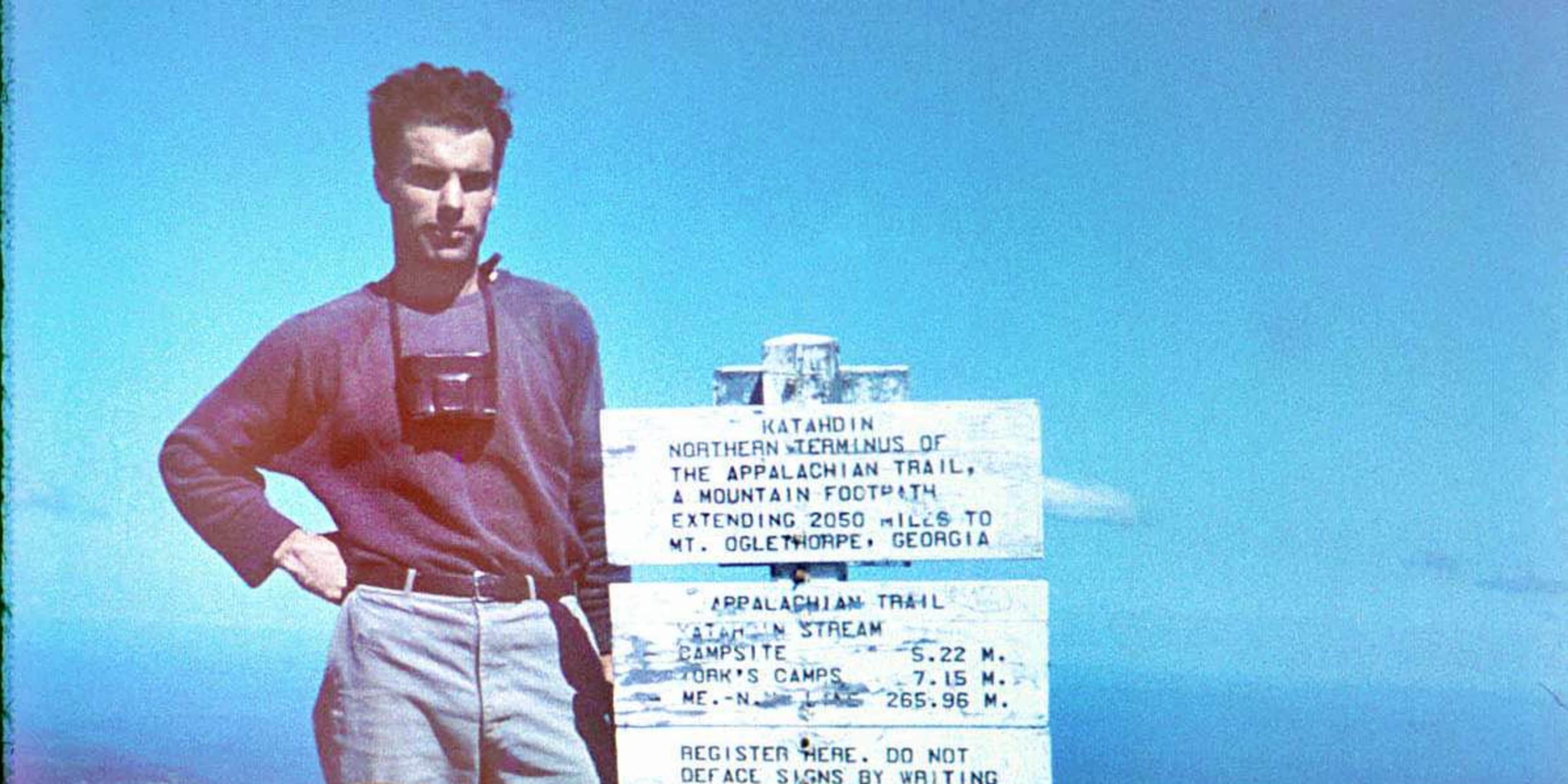 Earl Shaffer at Mt. Katahdin