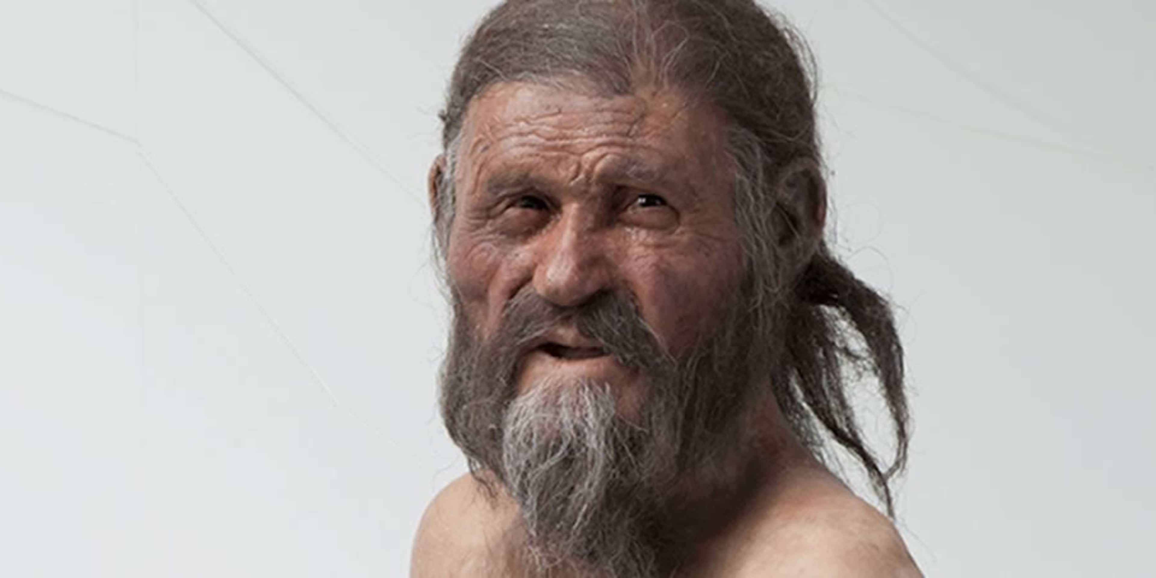 The Iceman's reconstruction by Alfons &amp; Adrie Kennis. (Credit: South Tyrol Museum of Archaeology/Ochsenreiter)