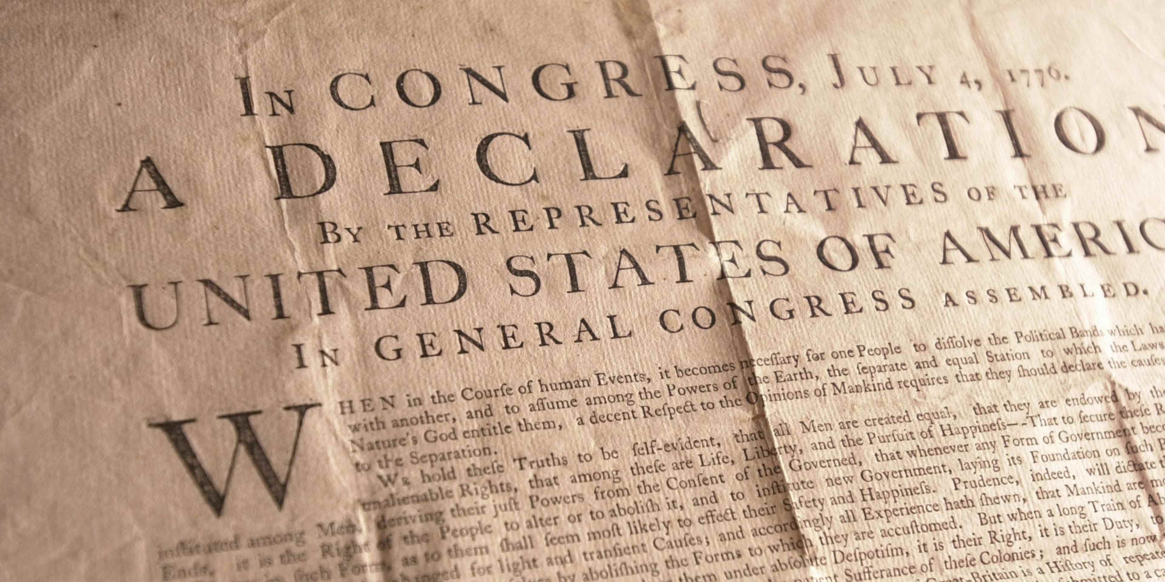 Declaration of Independence Copy Up for Sale371385 03: One of only 25 known surviving copies of the Declaration of Independence which were printed July 4, 1776 sits on display at Sotheby''s June 22, 2000 in New York City. The historic document will be sold in a one-day sale June 29th, 2000. It is estimated to be worth between $4,000,000 and $6,000,000.