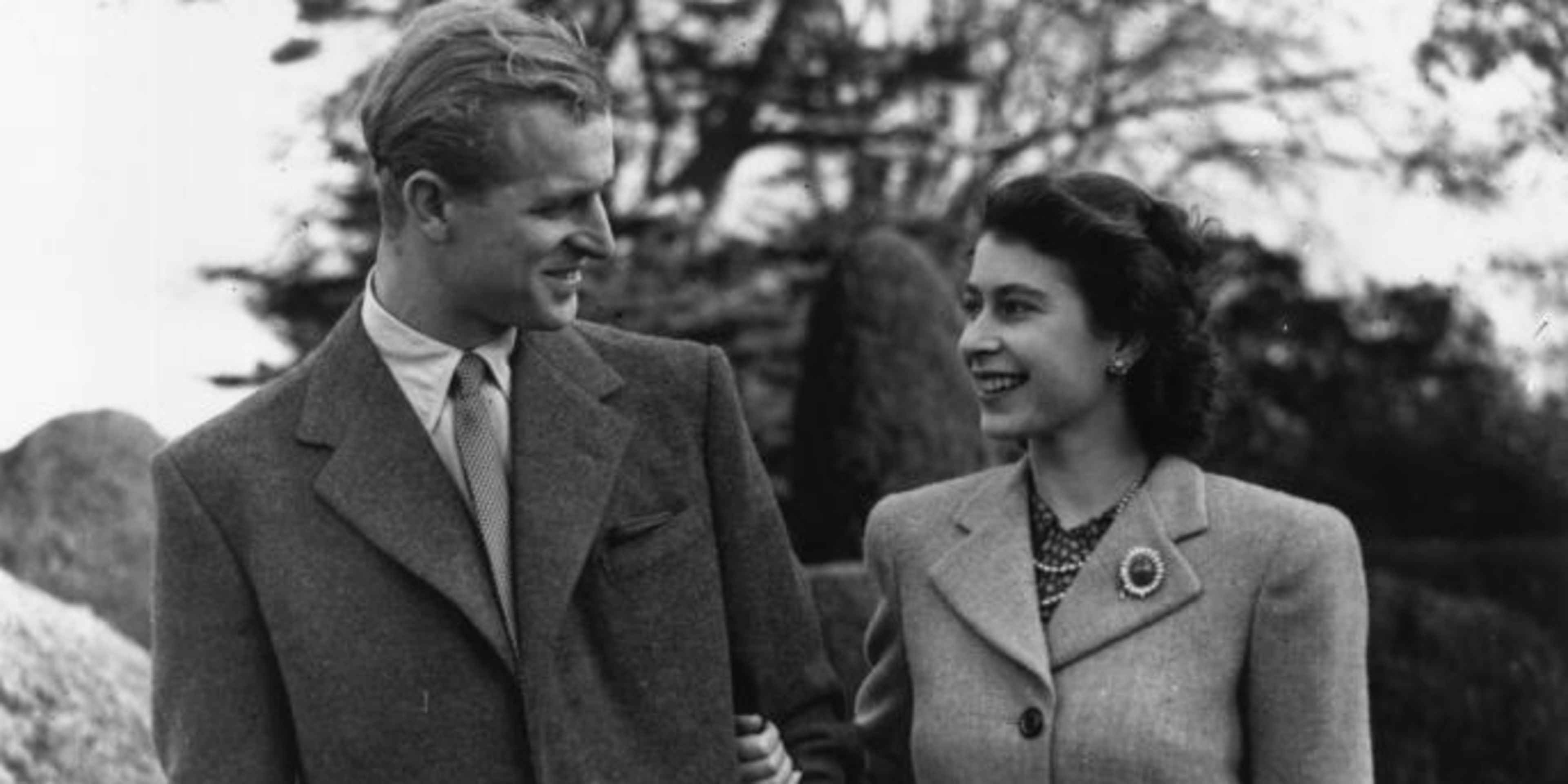 Elizabeth and Philip on their honeymoon. 