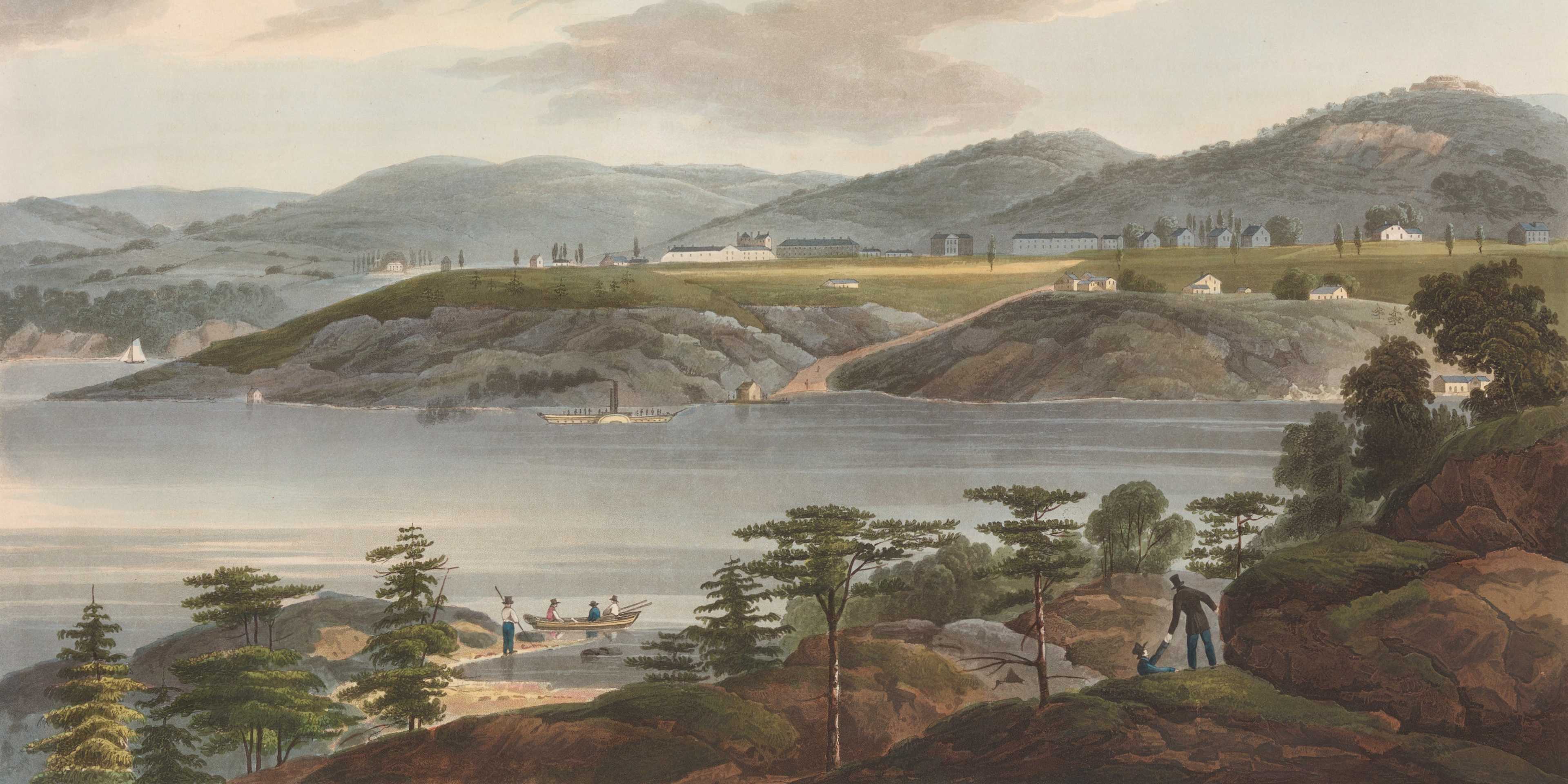 West Point (No. 16 of The Hudson River Portfolio), 1825. Artist John Hill. (Photo by Heritage Art/Heritage Images via Getty Images)