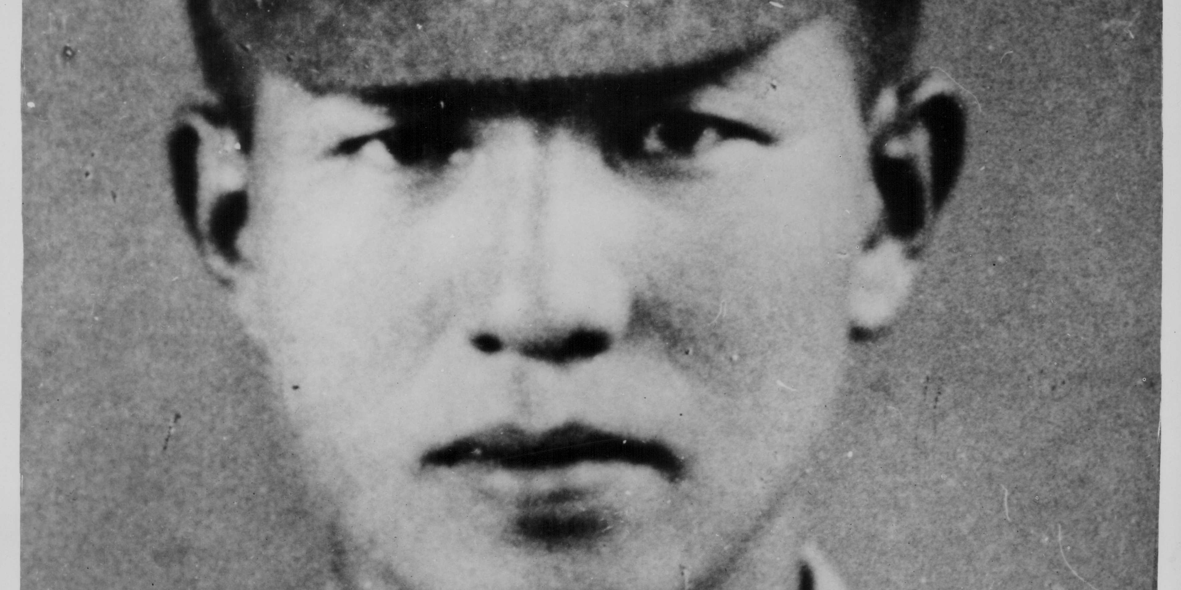 Portrait of Lieutenant Hiroo Onoda taken prior to the end of World War Two, one of two Japanese soldiers hiding out in the jungle following the end of the war, Philippines, circa 1944.