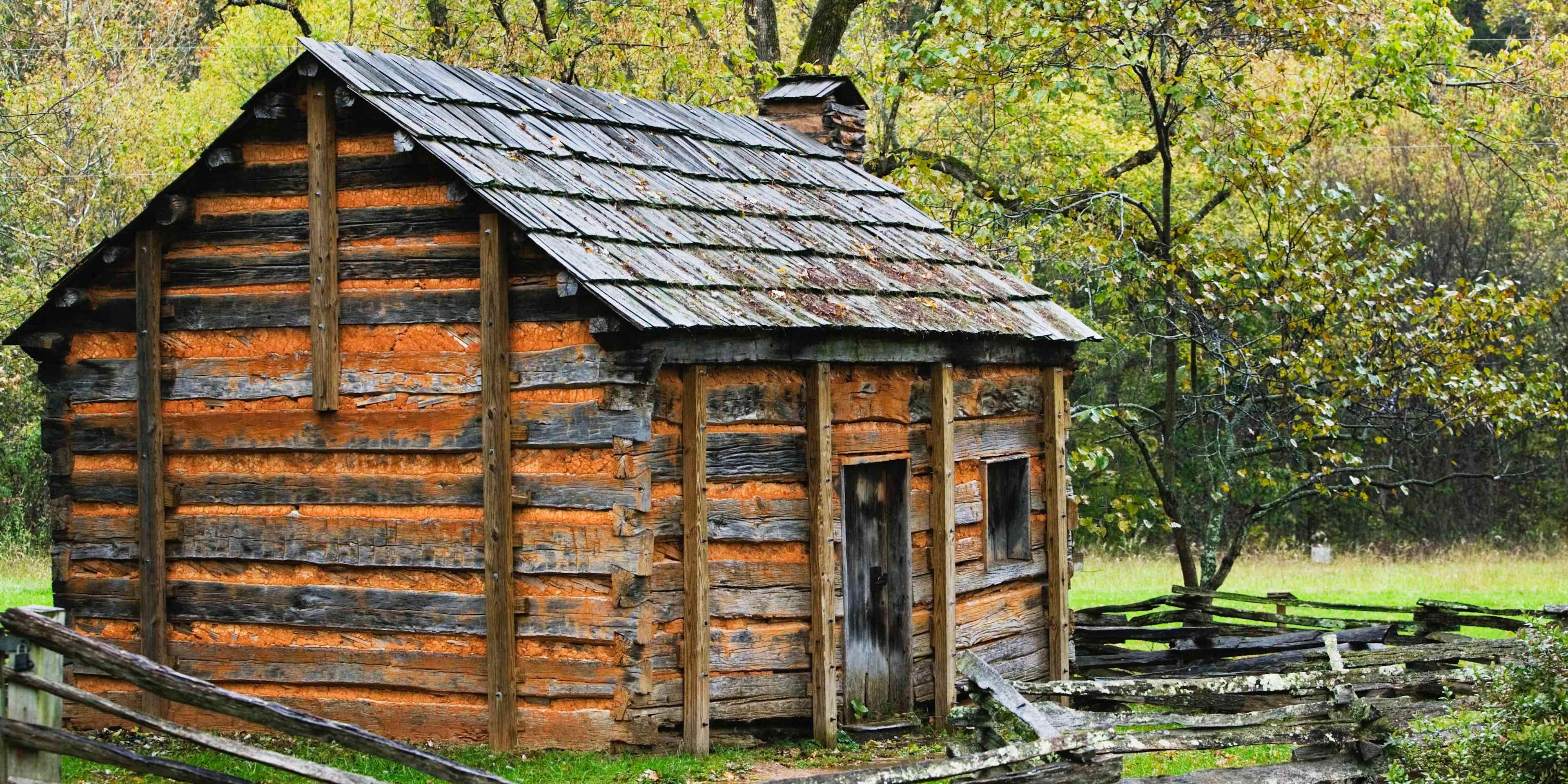 Abraham Lincoln's boyhood log cabin home in Knob Creek, Kentucky