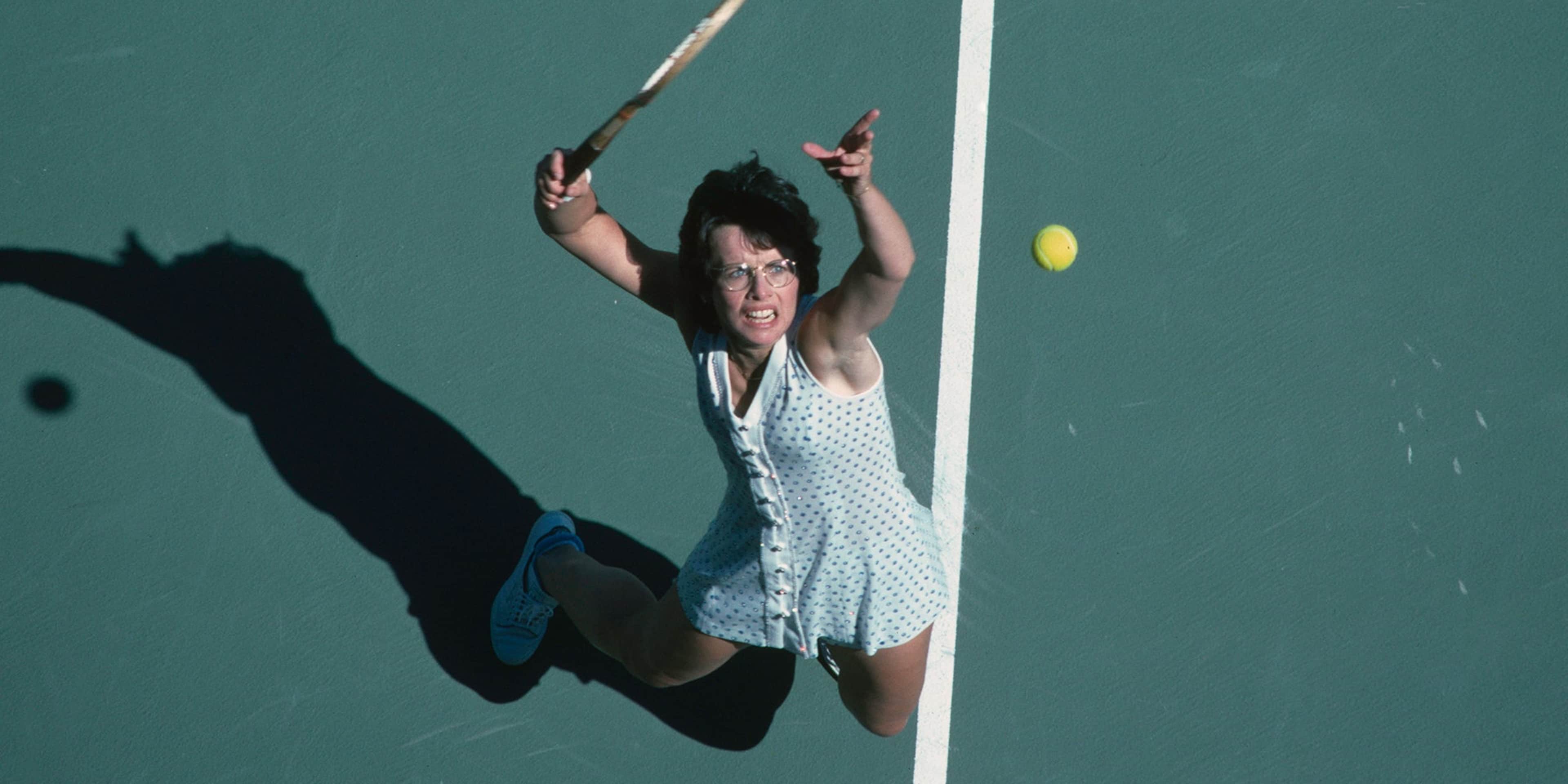 Billie Jean King during the final of the 1978 US Open Women's Doubles tennis tournament