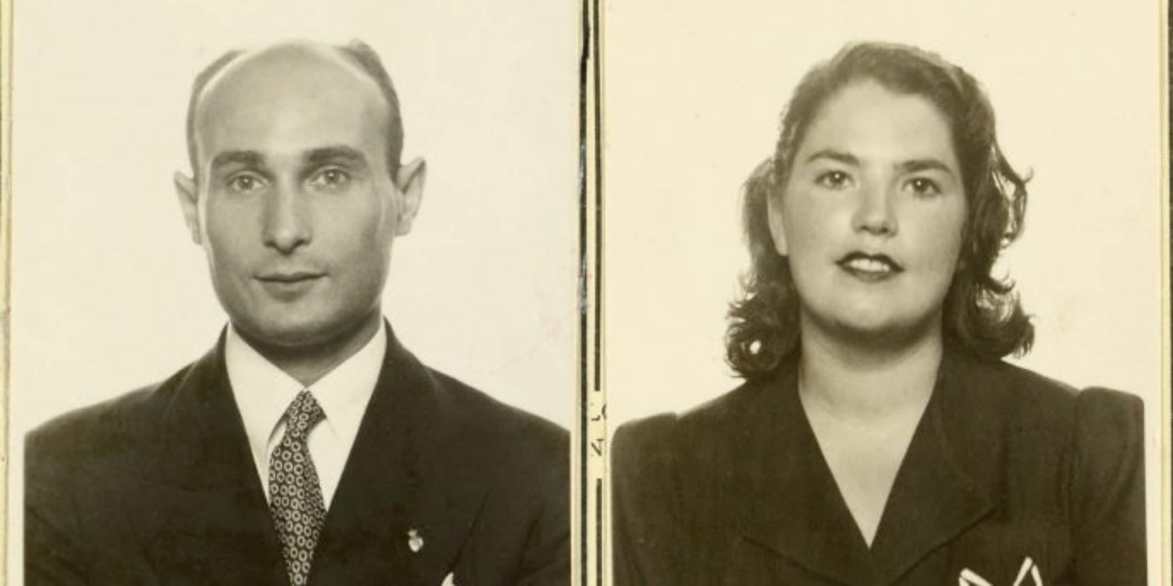 Juan Pujol García “Garbo” (left) and Araceli Pujol García (right). (Credit: National Archives)