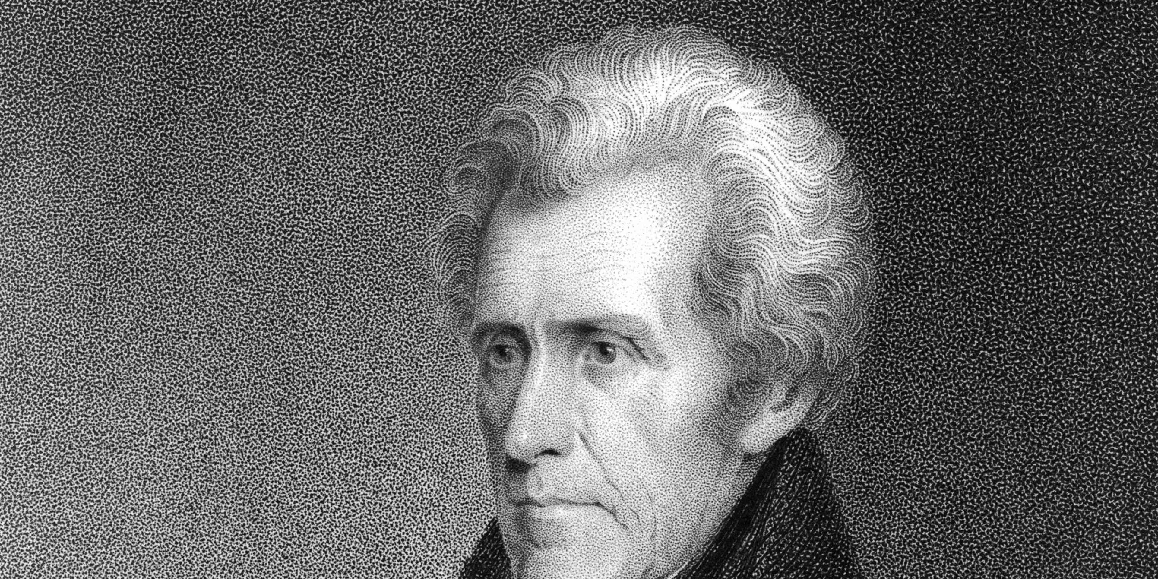 General Jackson circa 1820: Portrait of Andrew Jackson (1767-1845), seventh President of the United States, who served for two terms from 1829 to 1837. The self-taught lawyer, known as 'Old Hickory,' forced much of the Native-American population from the Eastern U.S. into Western territories. (Photo by Hulton Archive/Getty Images)