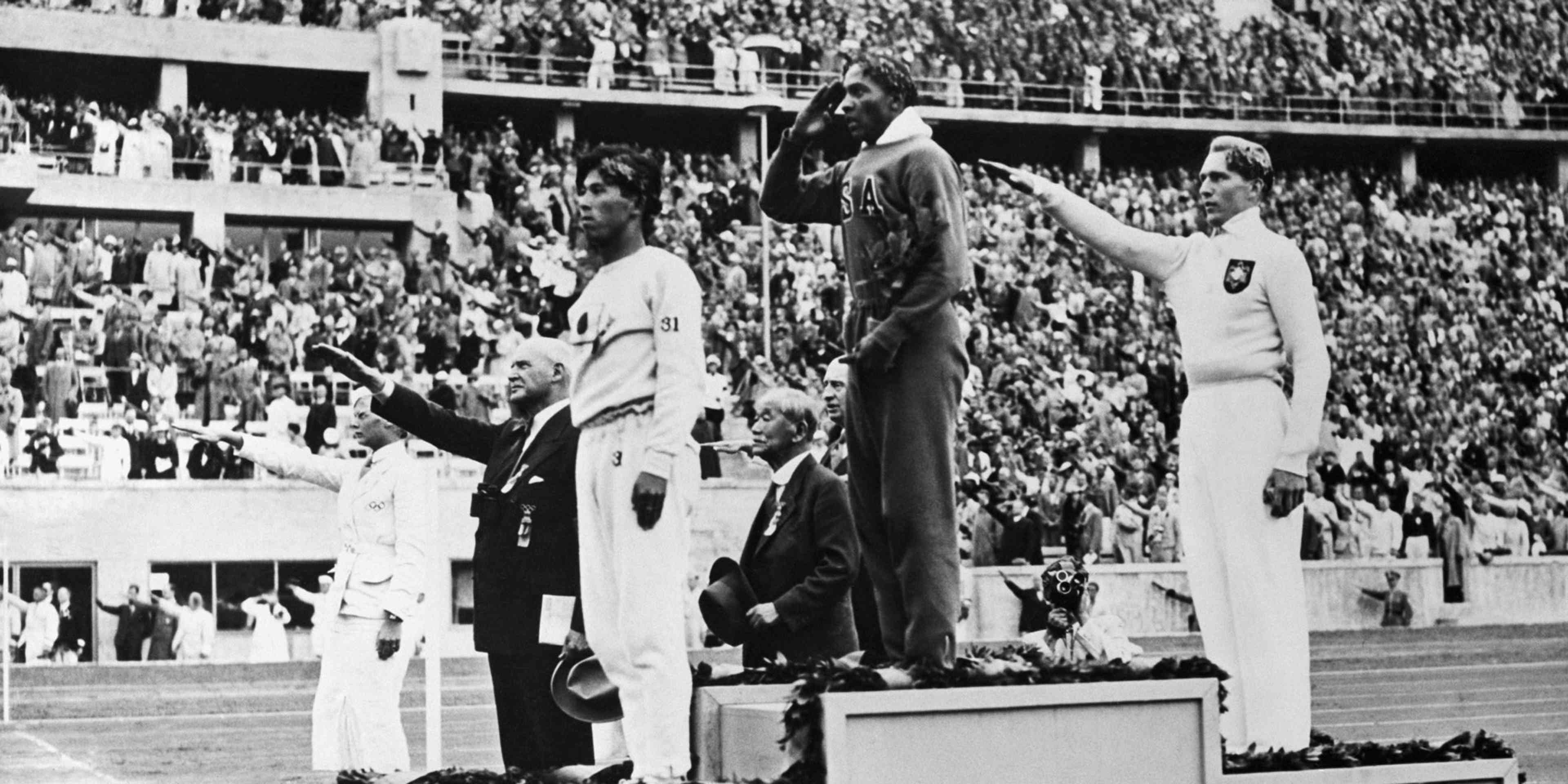 Gold medalist Jesse Owens, 1936 Olympics
