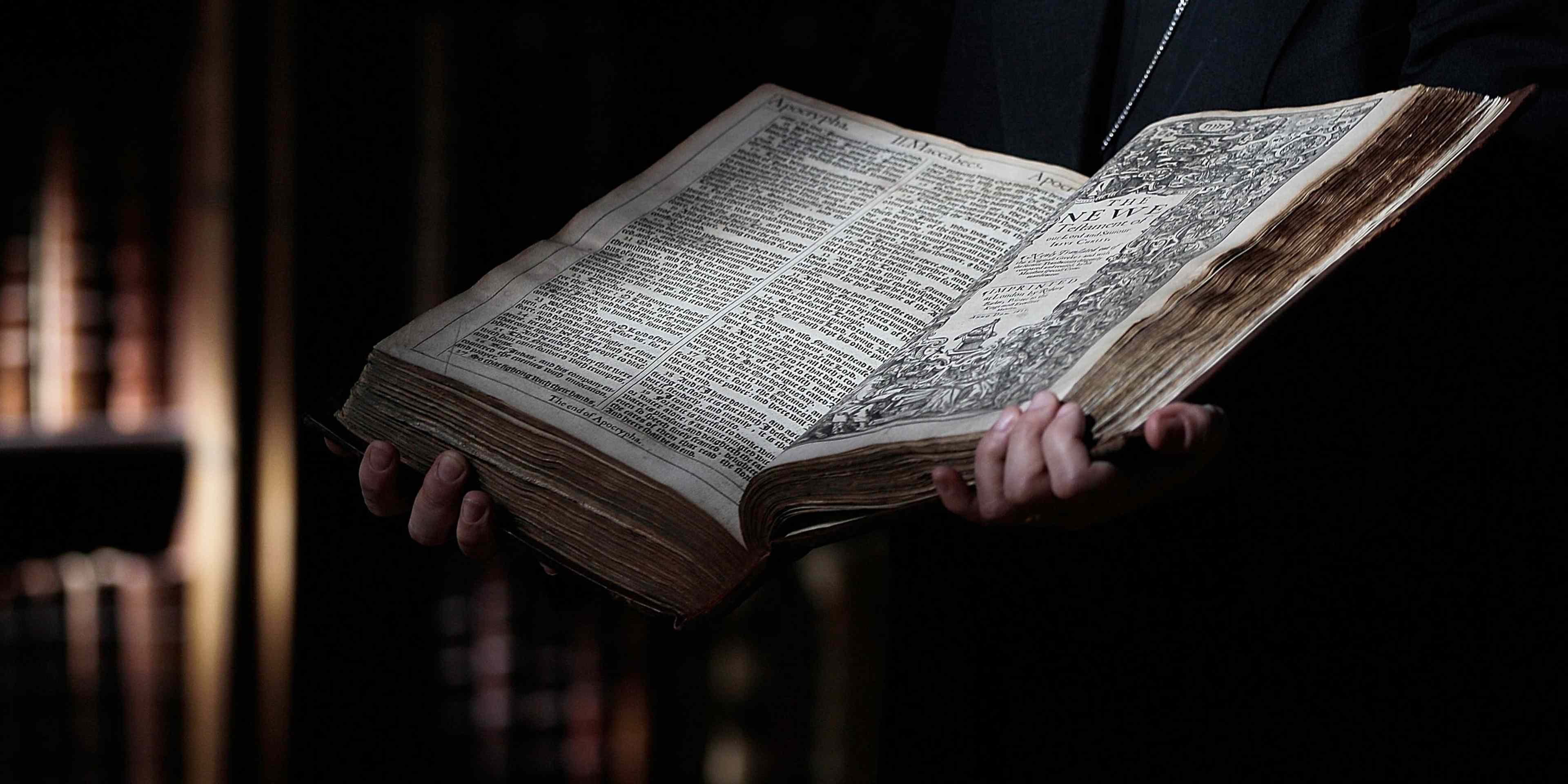 an open King James Bible