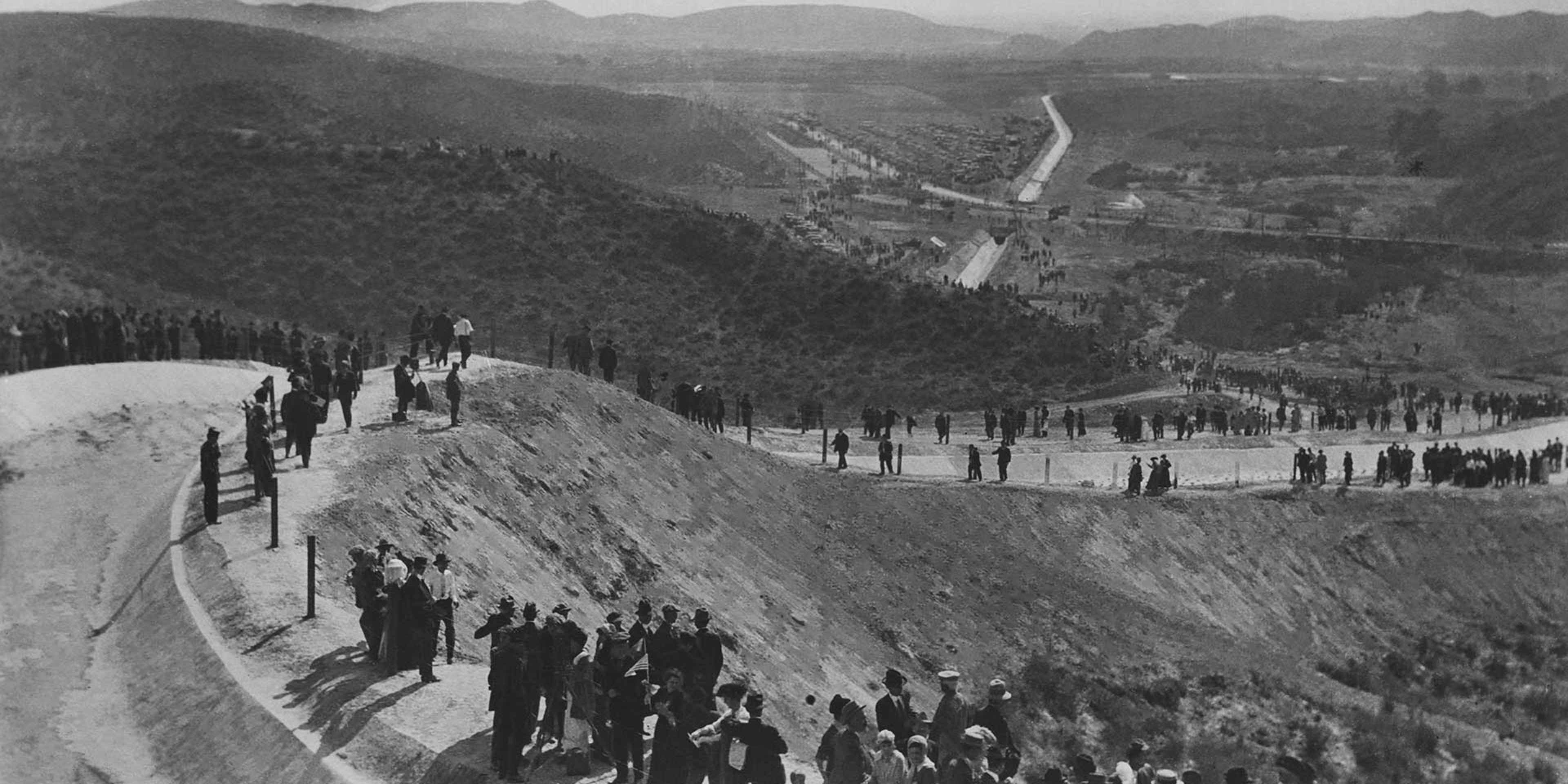 Grand opening of the LA aqueduct.