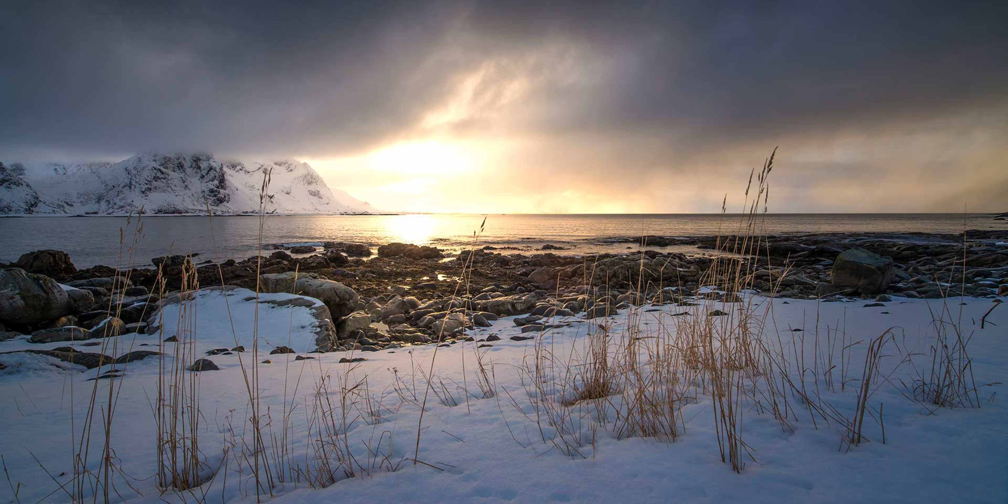 Dusk in Norway at winter.