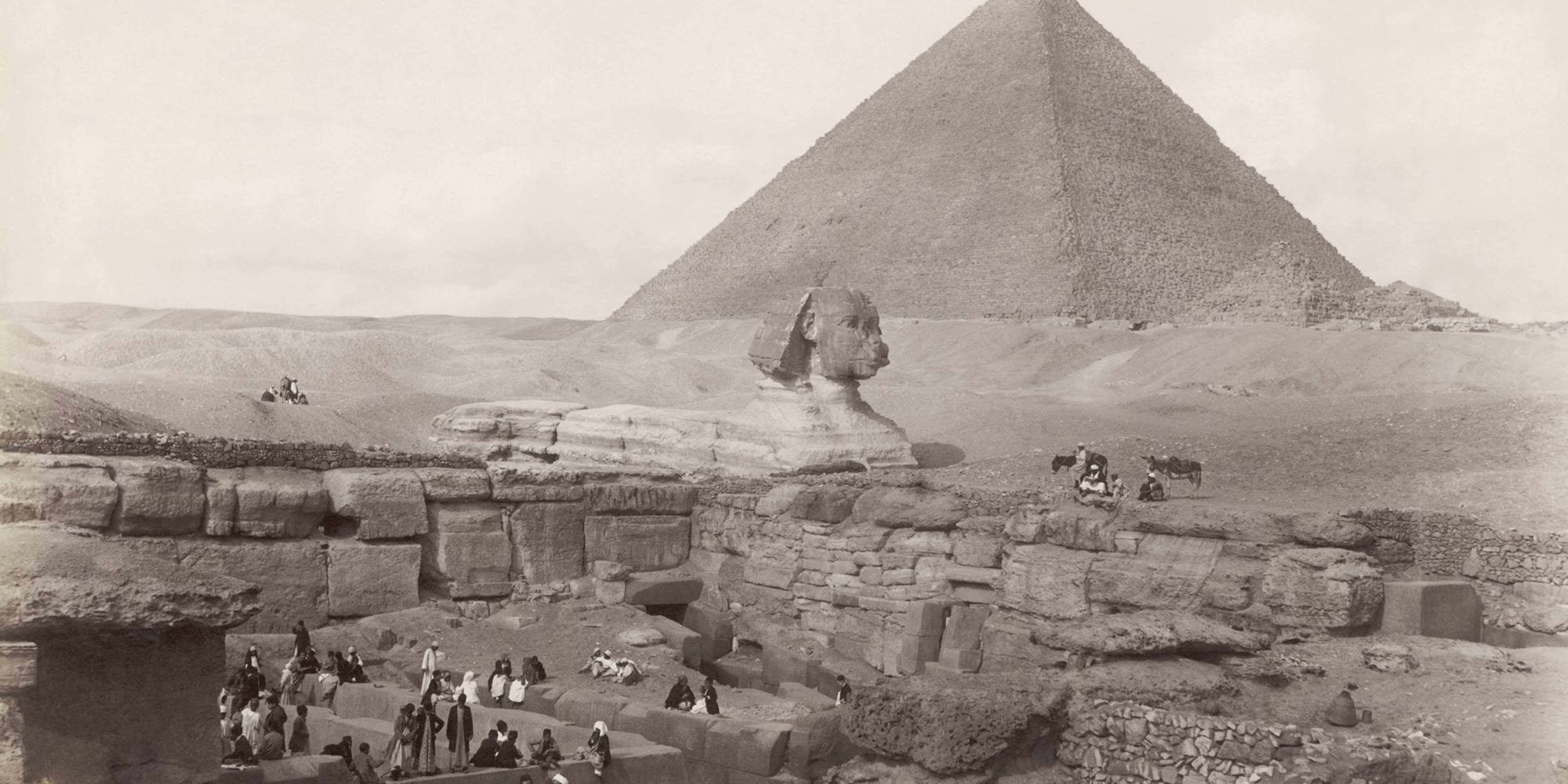 Sphinx and the Great Pyramid, Giza
