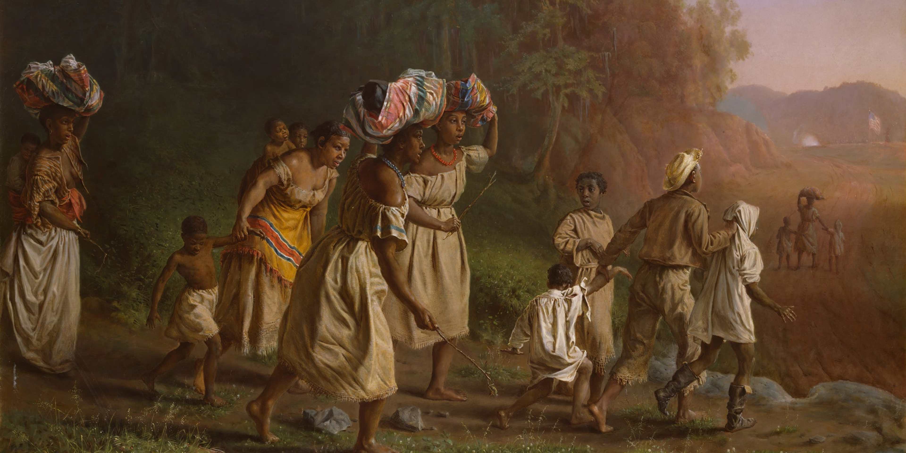 8 Key Contributors to the Underground Railroad; On to Liberty, 1867, Artist Theodor Kaufmann