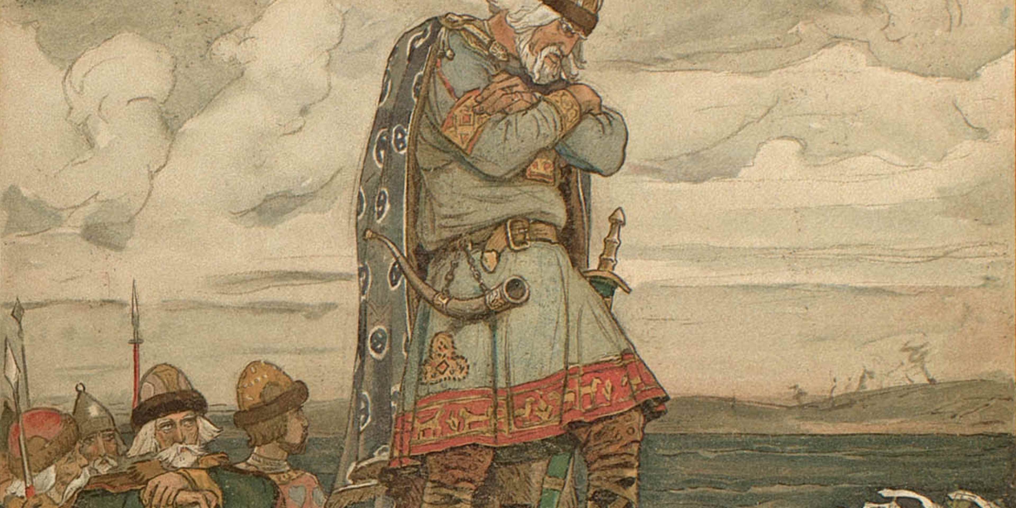 An illustration of Prince Oleg.