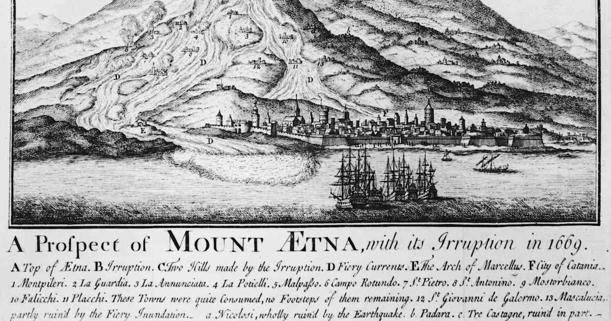mount etna drawing