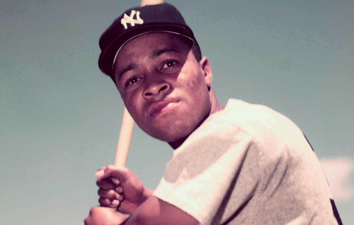 Catcher Elston Howard of the New York Yankees