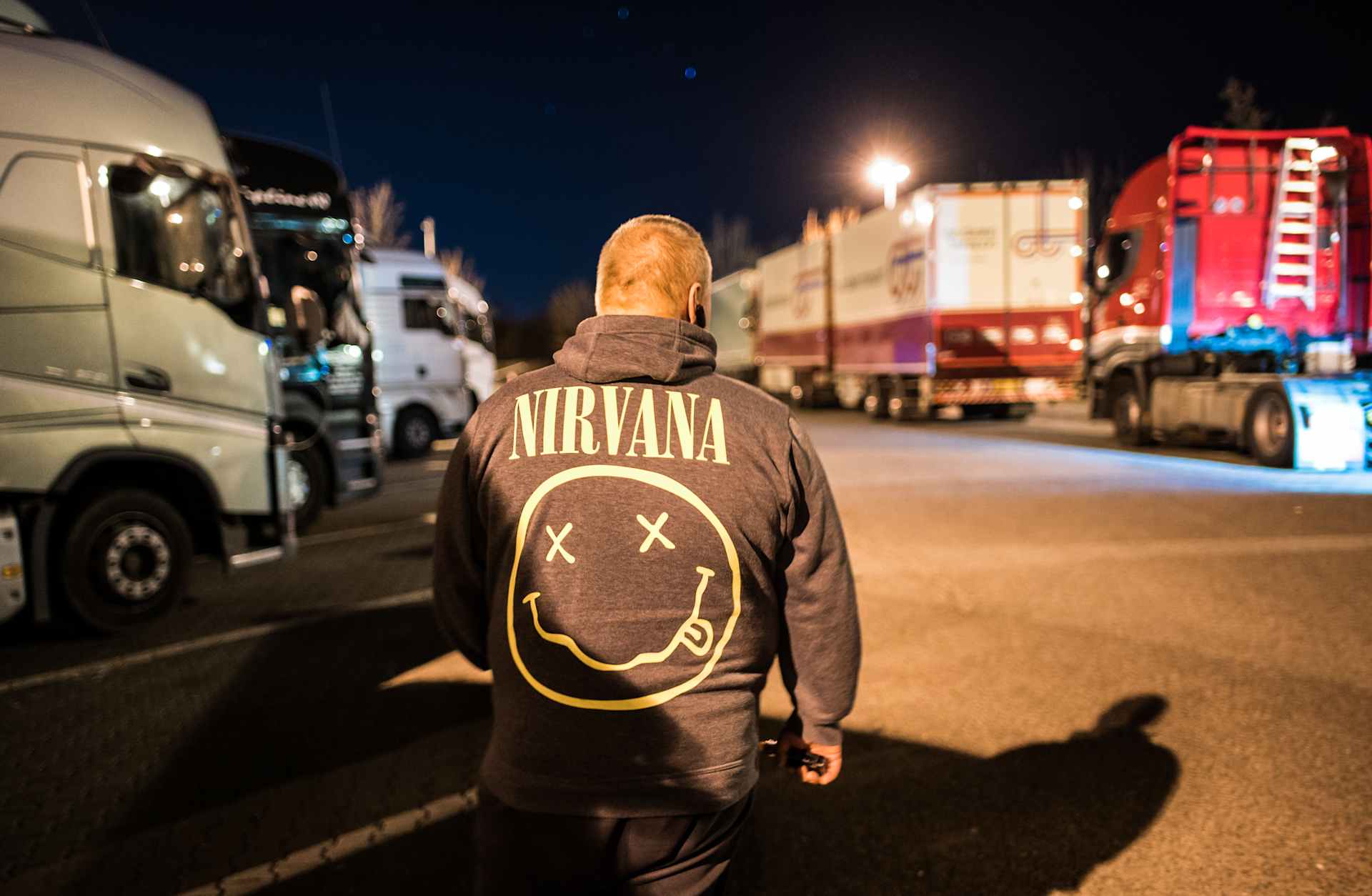 Police check truck driver
