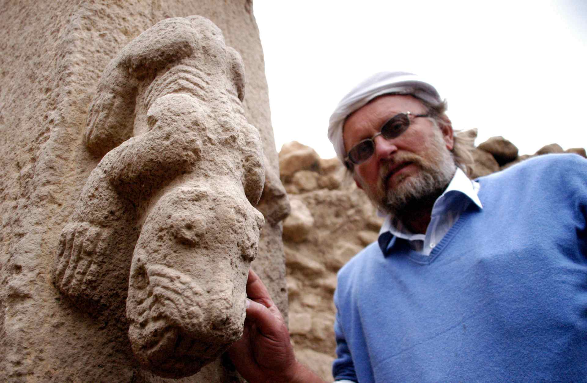 Archaeologist Klaus Schmidt on site at Göbekli Tepe.
