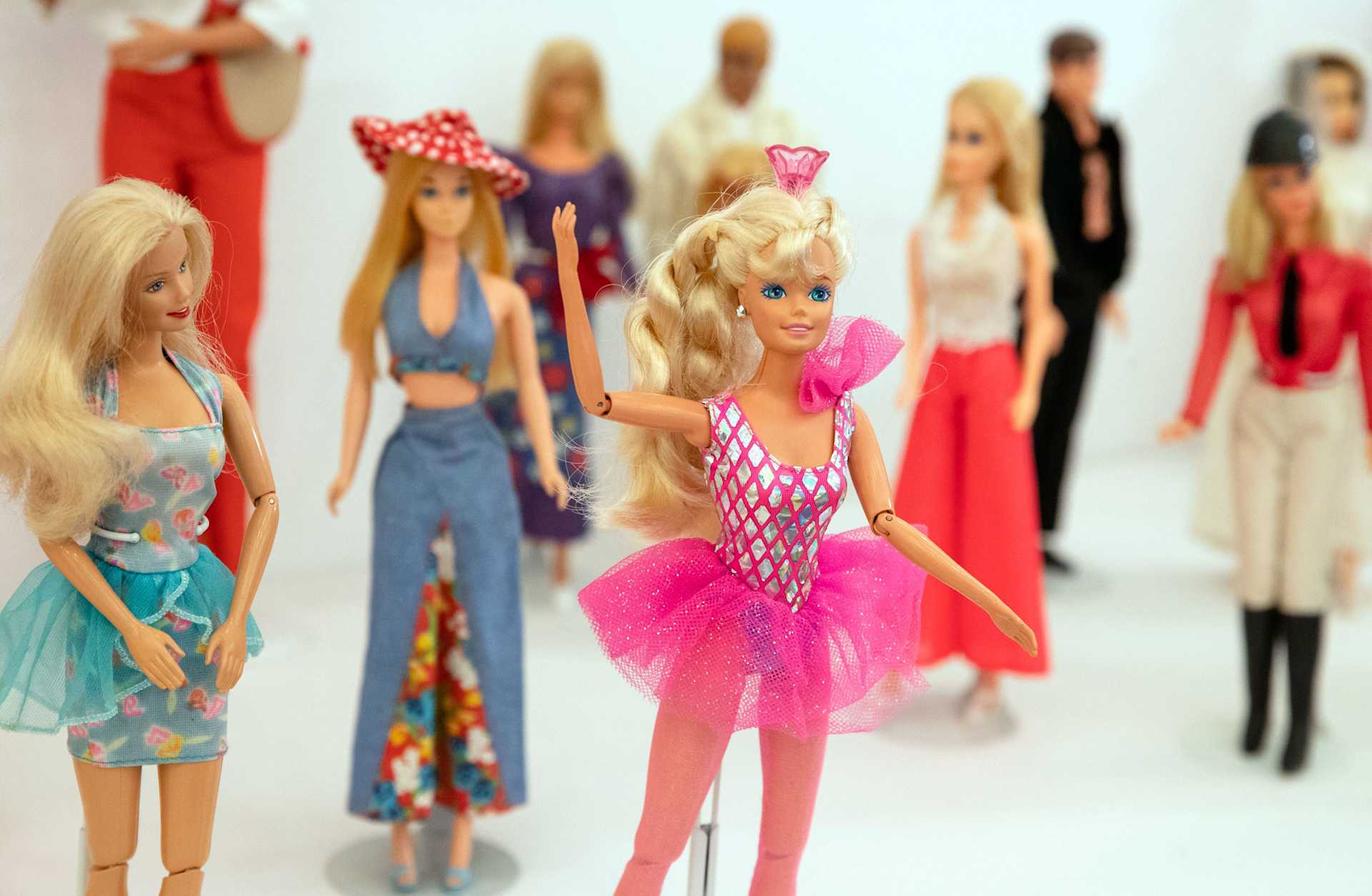 Bruchsal, Germany. 03rd Sep, 2020. Various Barbie dolls are on display at the special exhibition "Busy girl - Barbie makes a career" at Schloss Bruchsal . More than 1000 objects from the world's largest Barbie collection are presented. The exhibition can be seen from 5 September to 21 February 2021. Credit: Christoph Schmidt/dpa - ATTENTION: Only for editorial use in connection with a report on the exhibition and only with full mention of the above credit/dpa/Alamy Live News - Image ID: 2CF2R7N (RM)