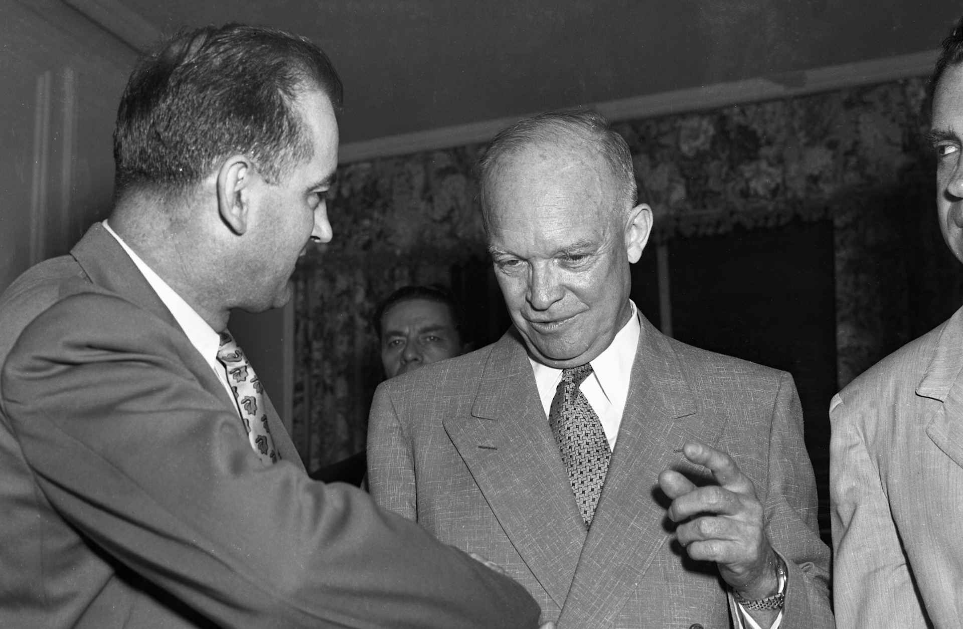 Joseph McCarthy and Dwight Eisenhower